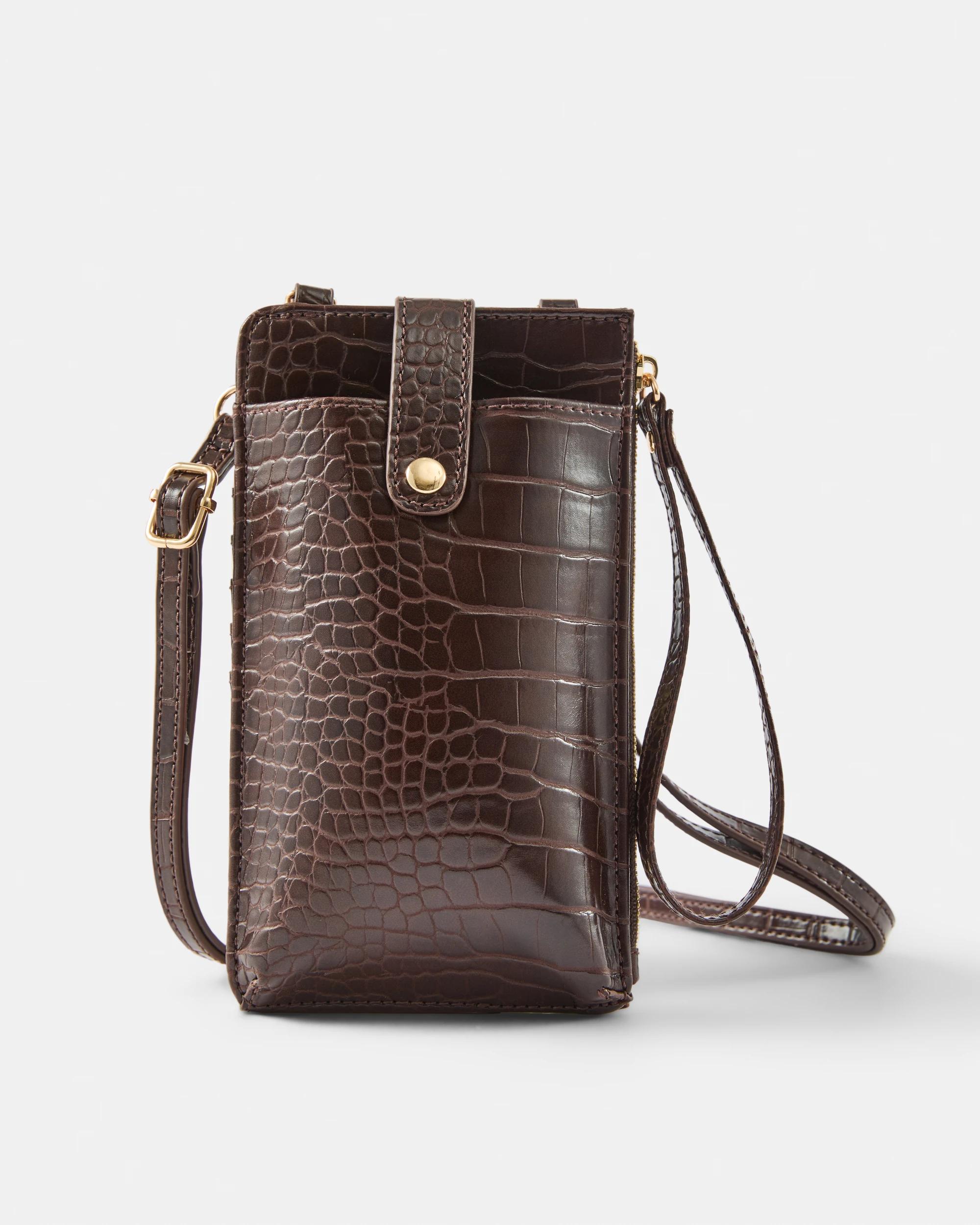 1 Phone Wallet Bag Deep Fudge, 1 of 6