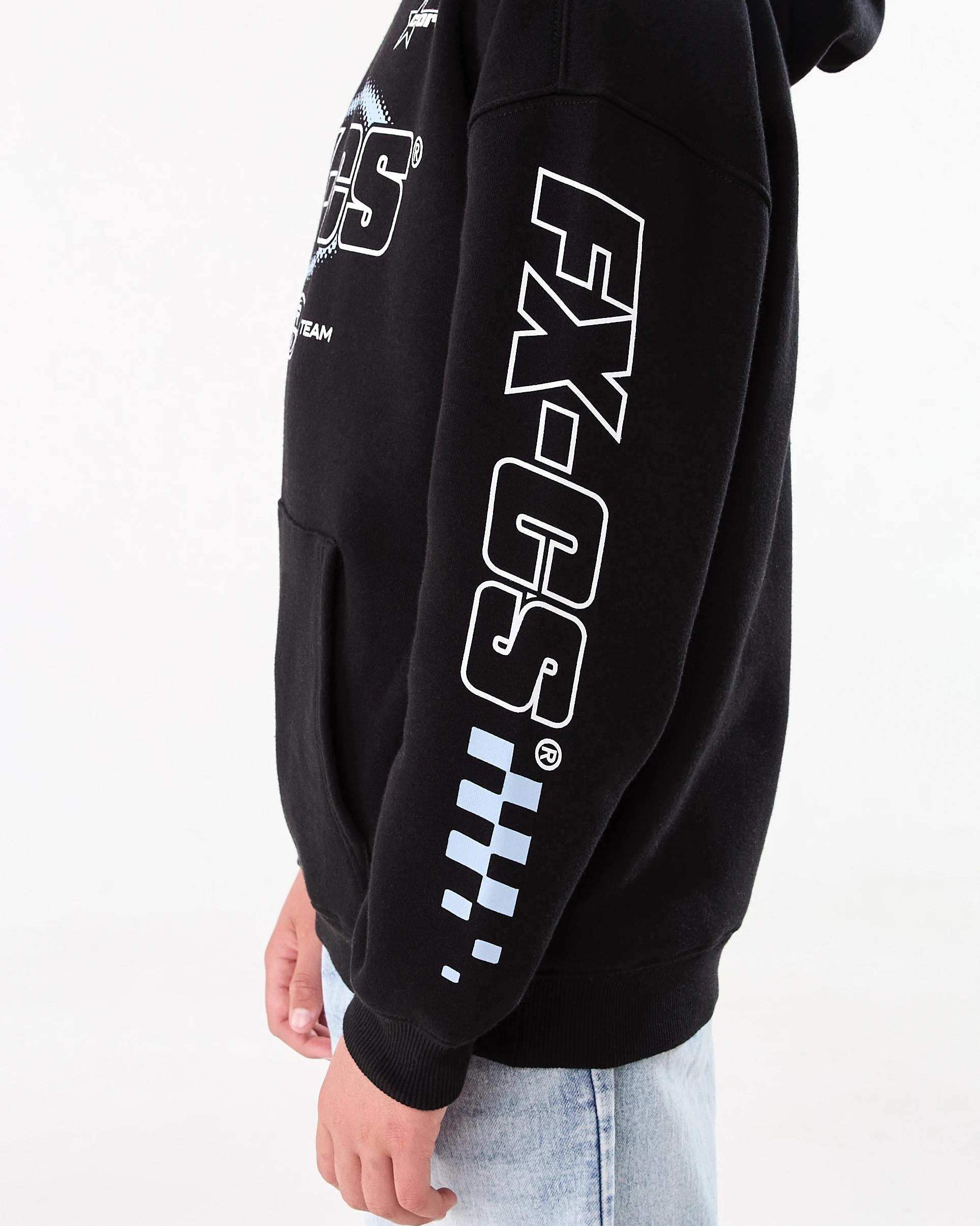 6 Oversized Print Hoodie Blk Slogan, 6 of 8