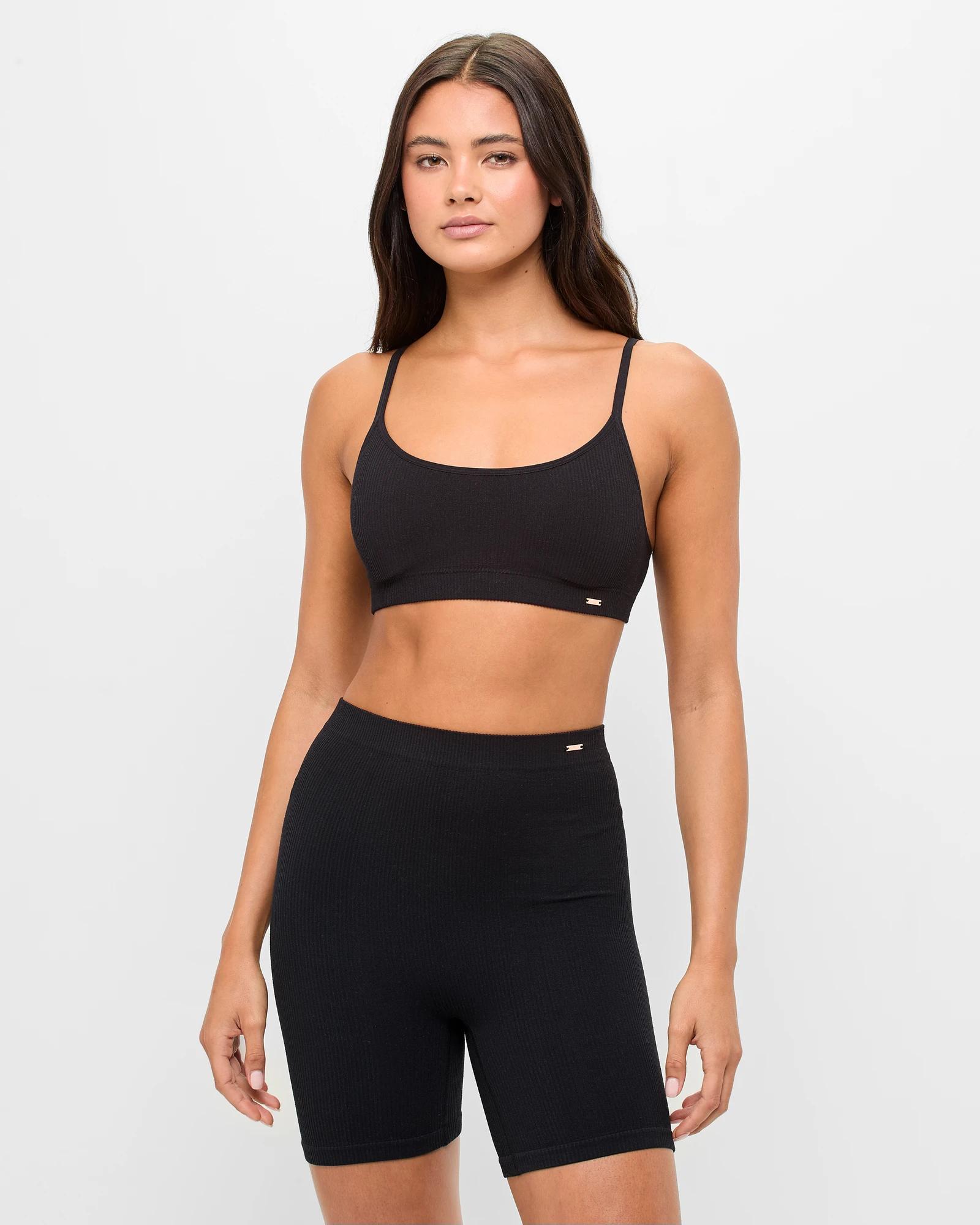 2 Ribbed Seamfree Bike Shorts - Lily Loves BLACK, 2 of 4