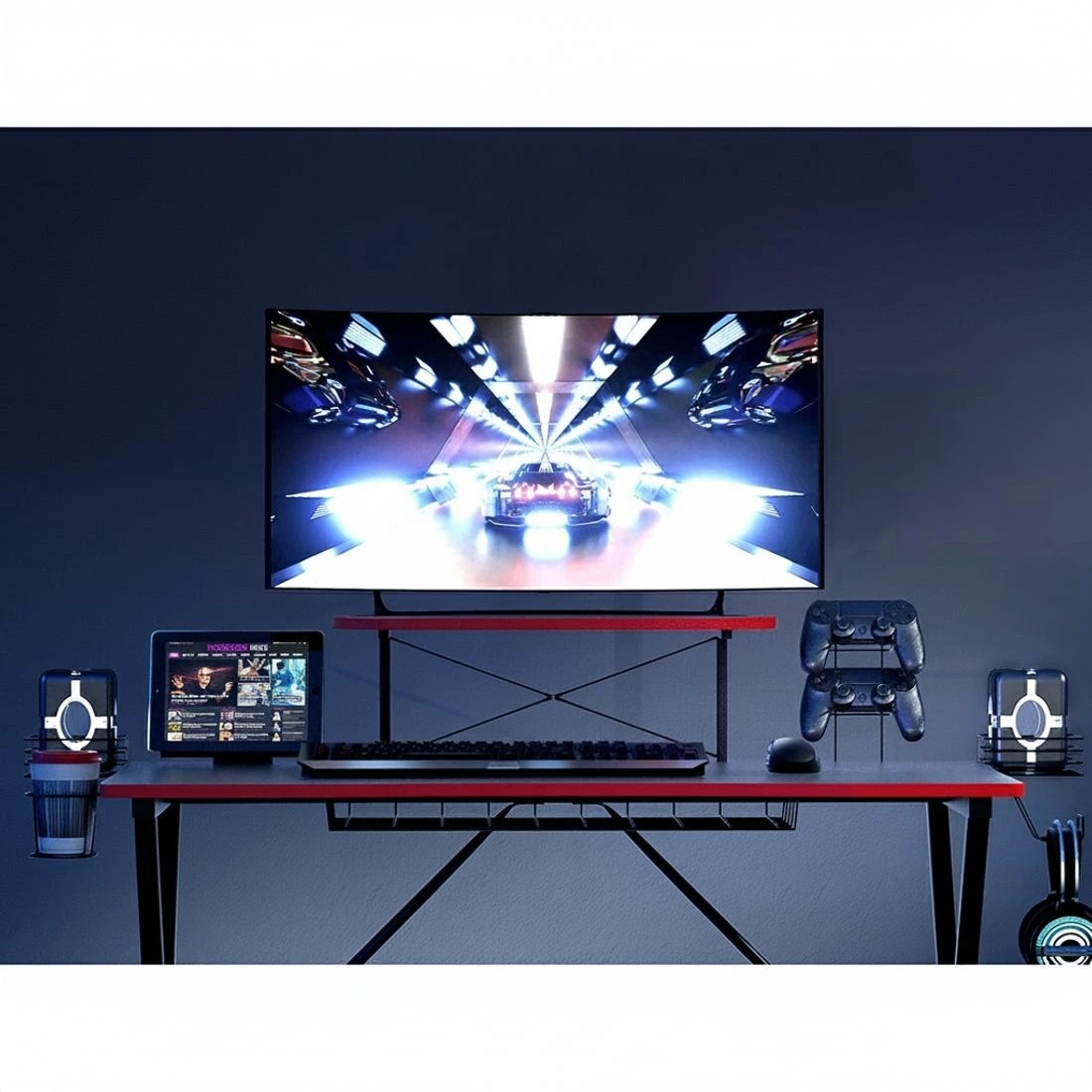 3 Artiss Gaming Desk Computer Desks 105CM - Black, 3 of 5