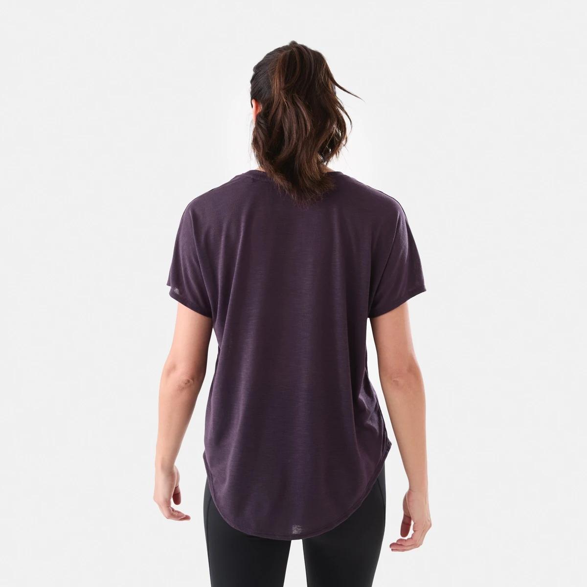 3 Active Womens Relax Sleeve T-shirt Purp Rasin, 3 of 5