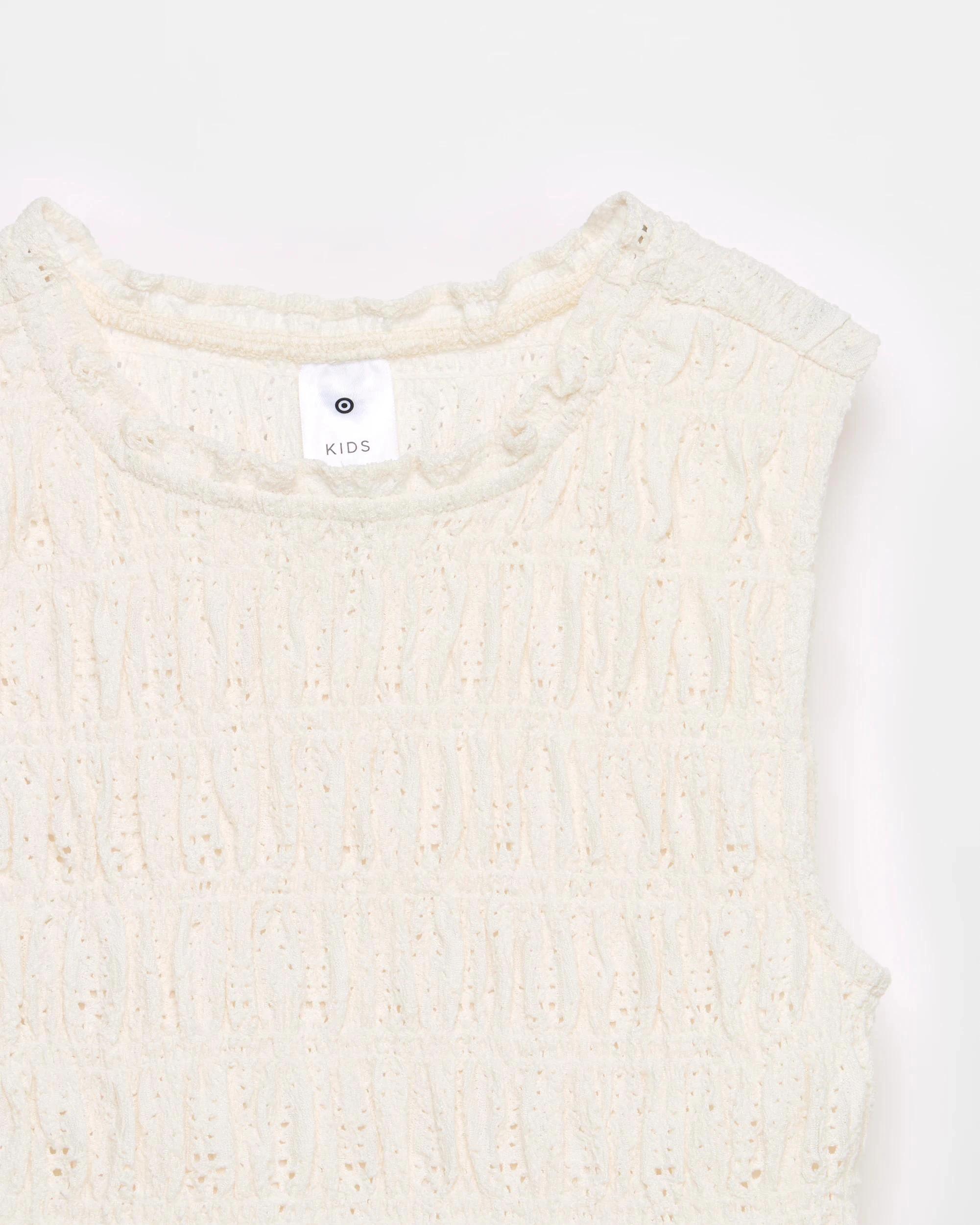 2 Target Textured Knit Shirred Tank Top GARDENIA, 2 of 2