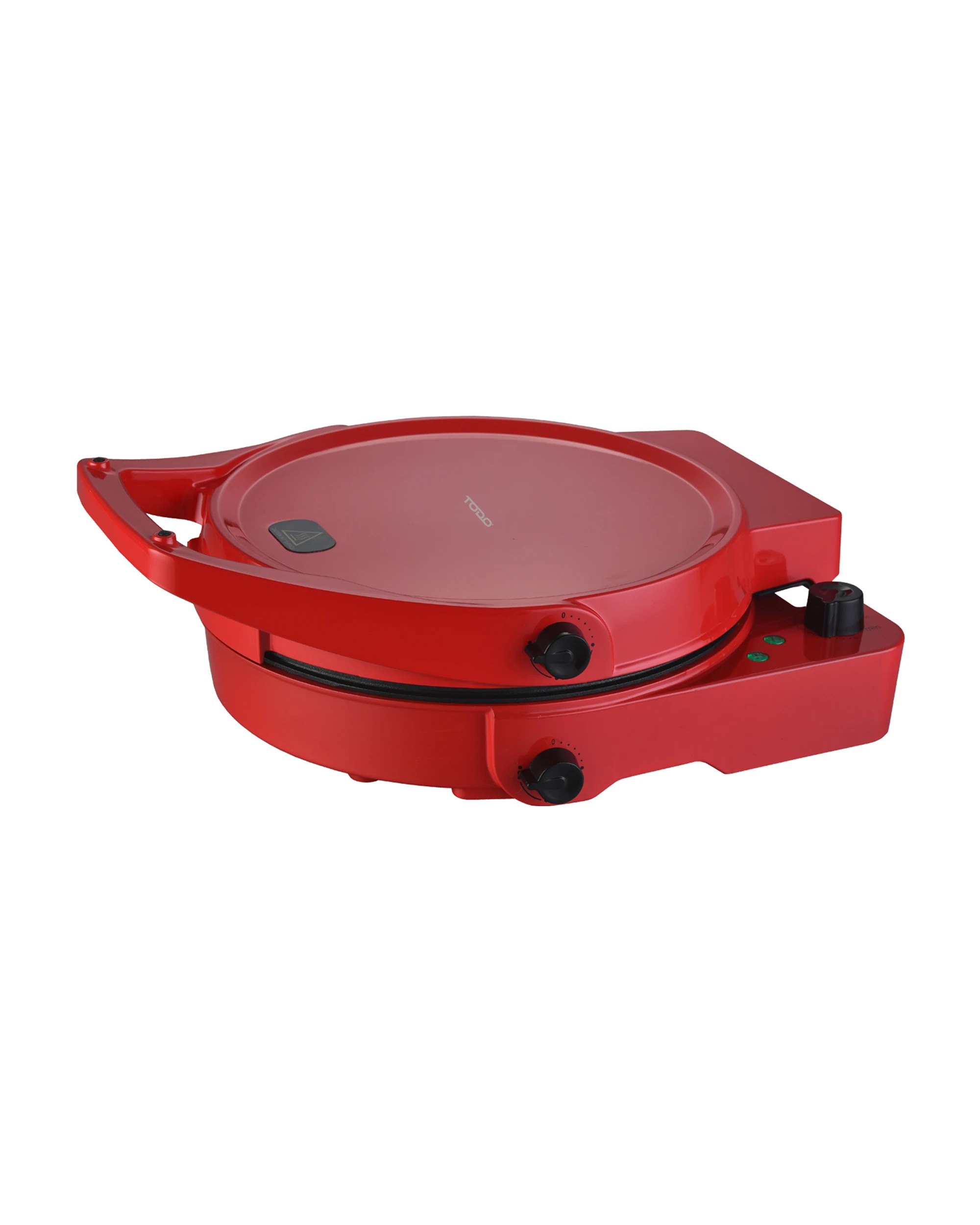 3 TODO 1800W Electric Pizza Maker Pizza Oven Dual Temperature Control Flat Grill - Red, 3 of 5