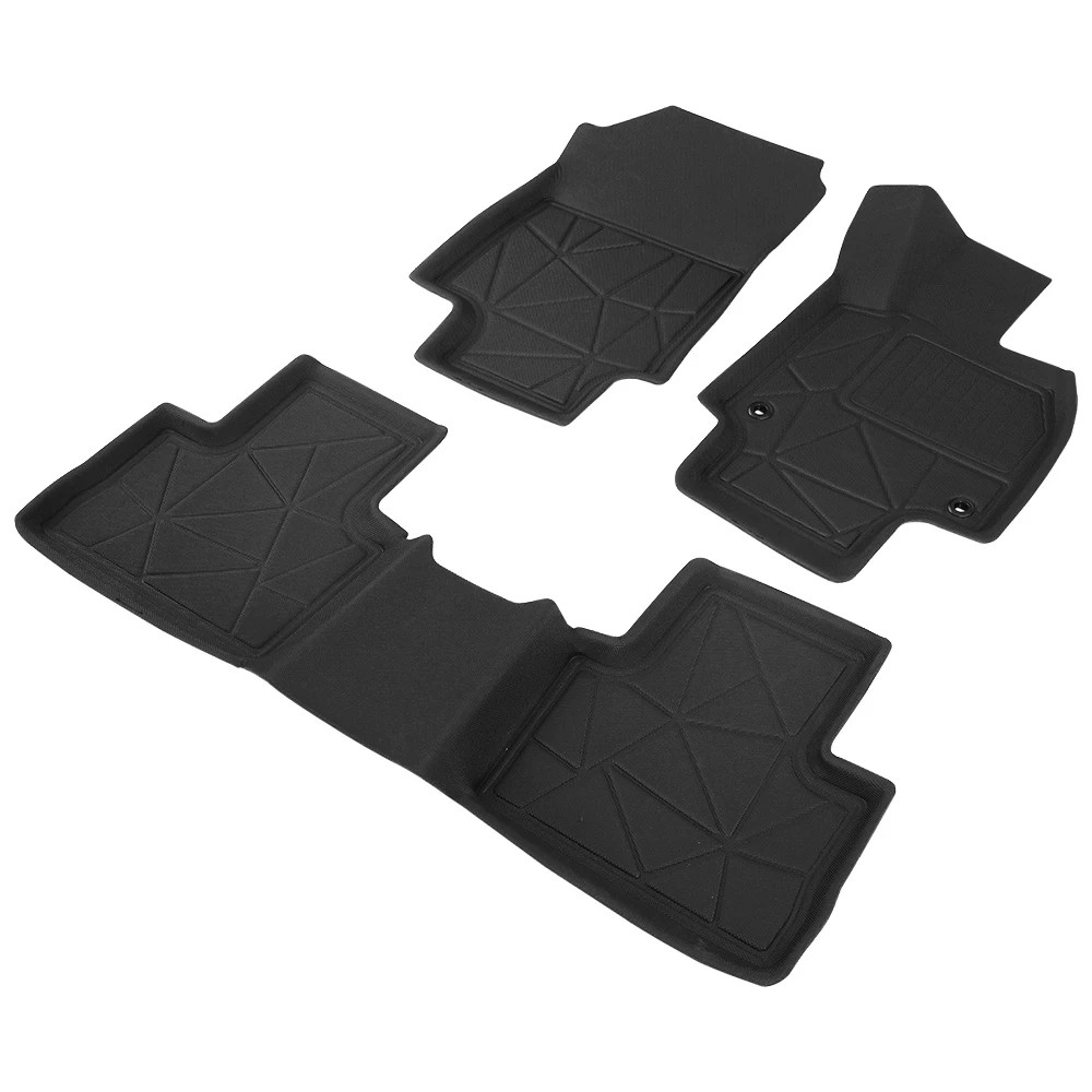 2 Weisshorn Car Rubber Floor Mats Compatible for Toyota RAV4 2019-2022 Front Rear - Black, 2 of 6