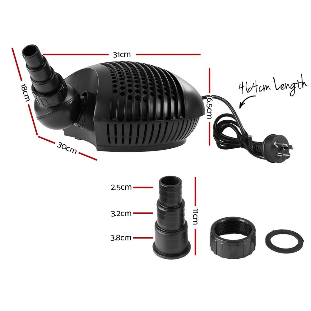 2 Giantz Aquarium Pump Fish Tank Water Submersible Fountain Pond Marine 10000L/H - Black, 2 of 2