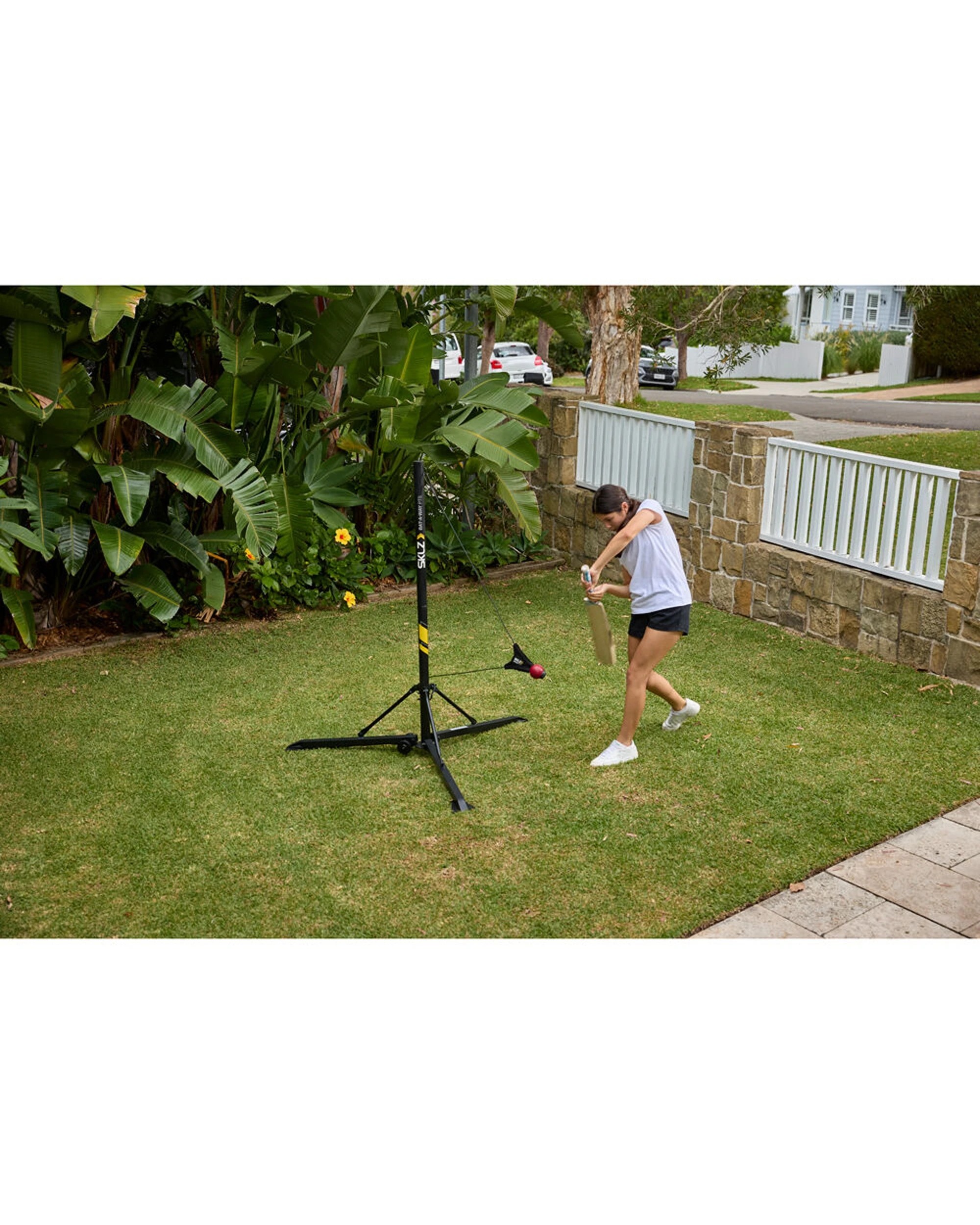 5 Sklz Bat-A-Way PTS Cricket Swing Training Aid Practice Drill Portable Heavy - Black, 5 of 8
