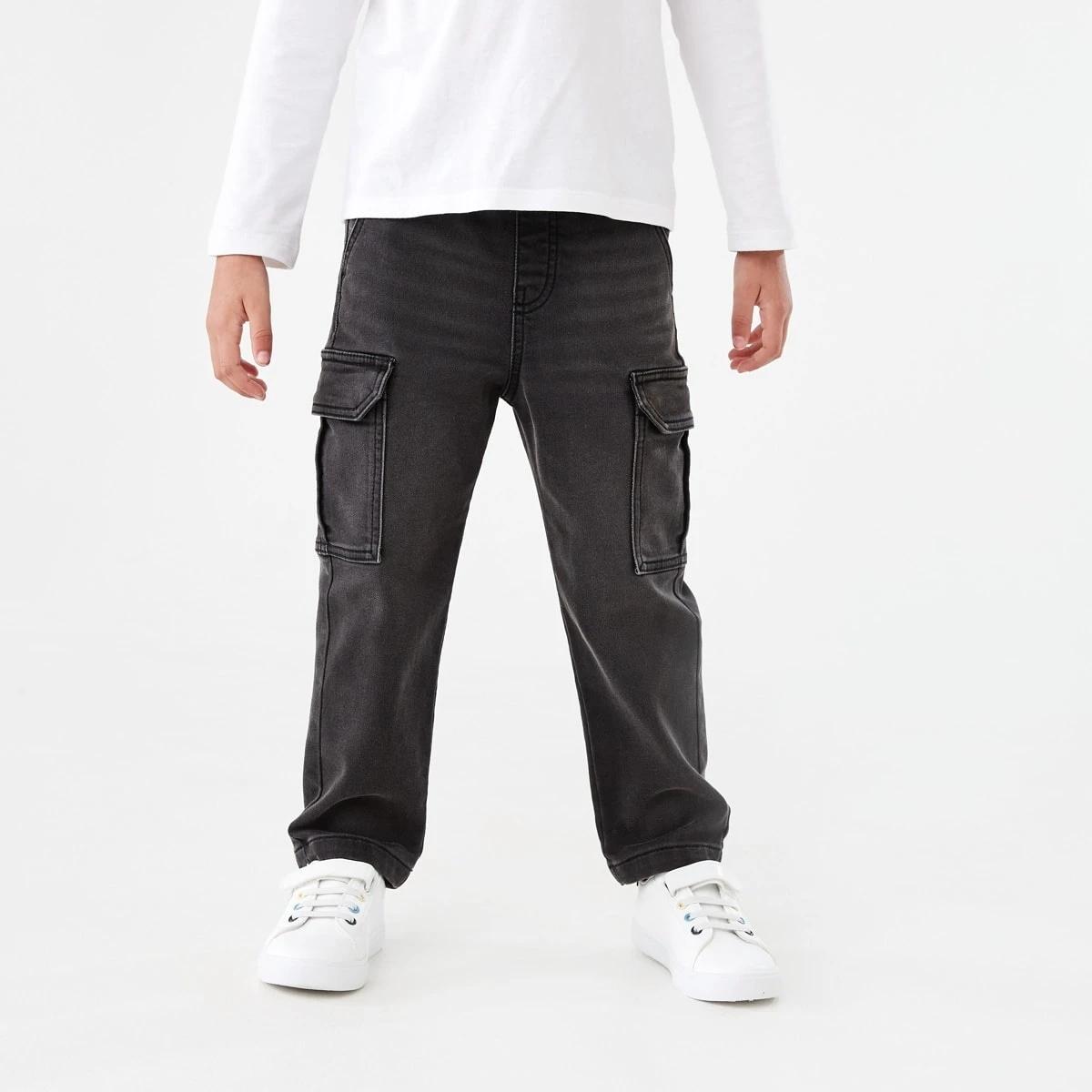 1 Denim Cargo Pants BLACK WASH, 1 of 9