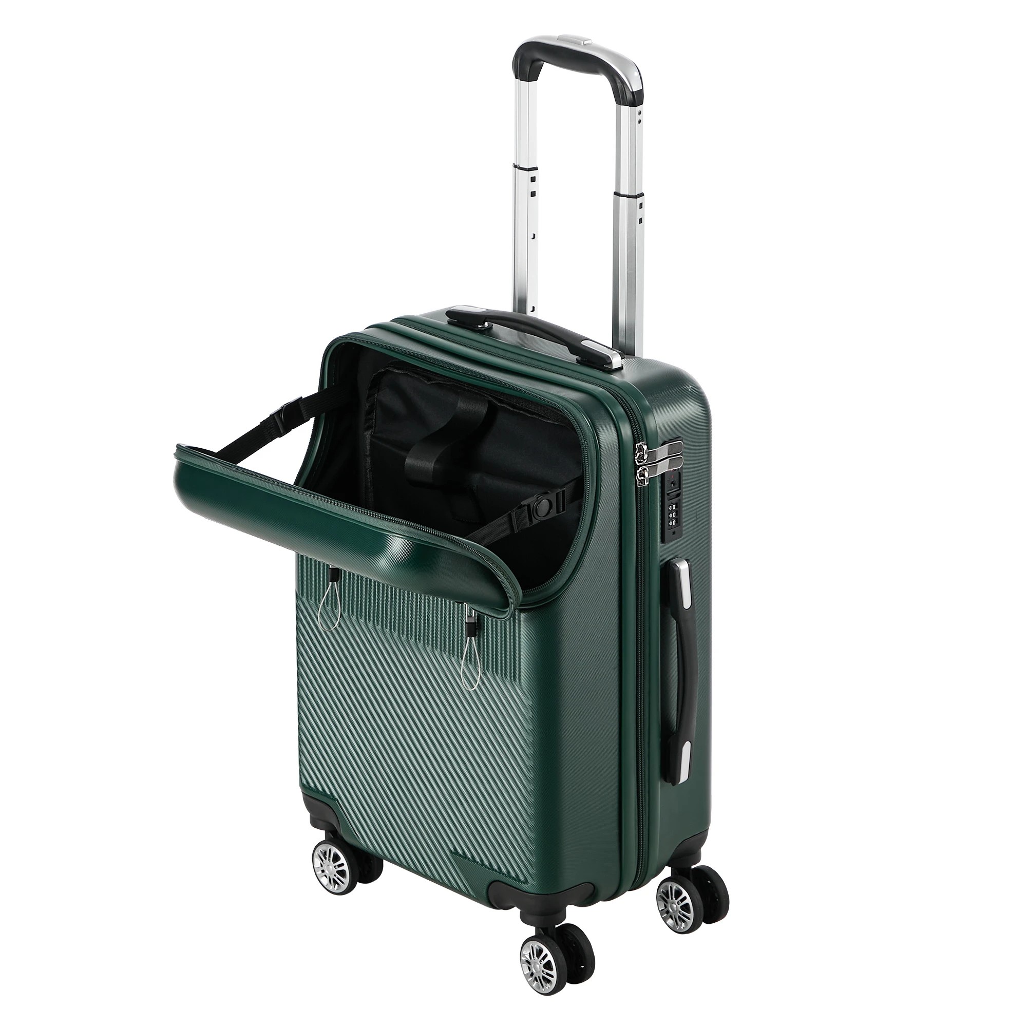 8 Mazam 2PCS Luggage Suitcase Trolley Set TSA Carry On Hard Case - Green, 8 of 8