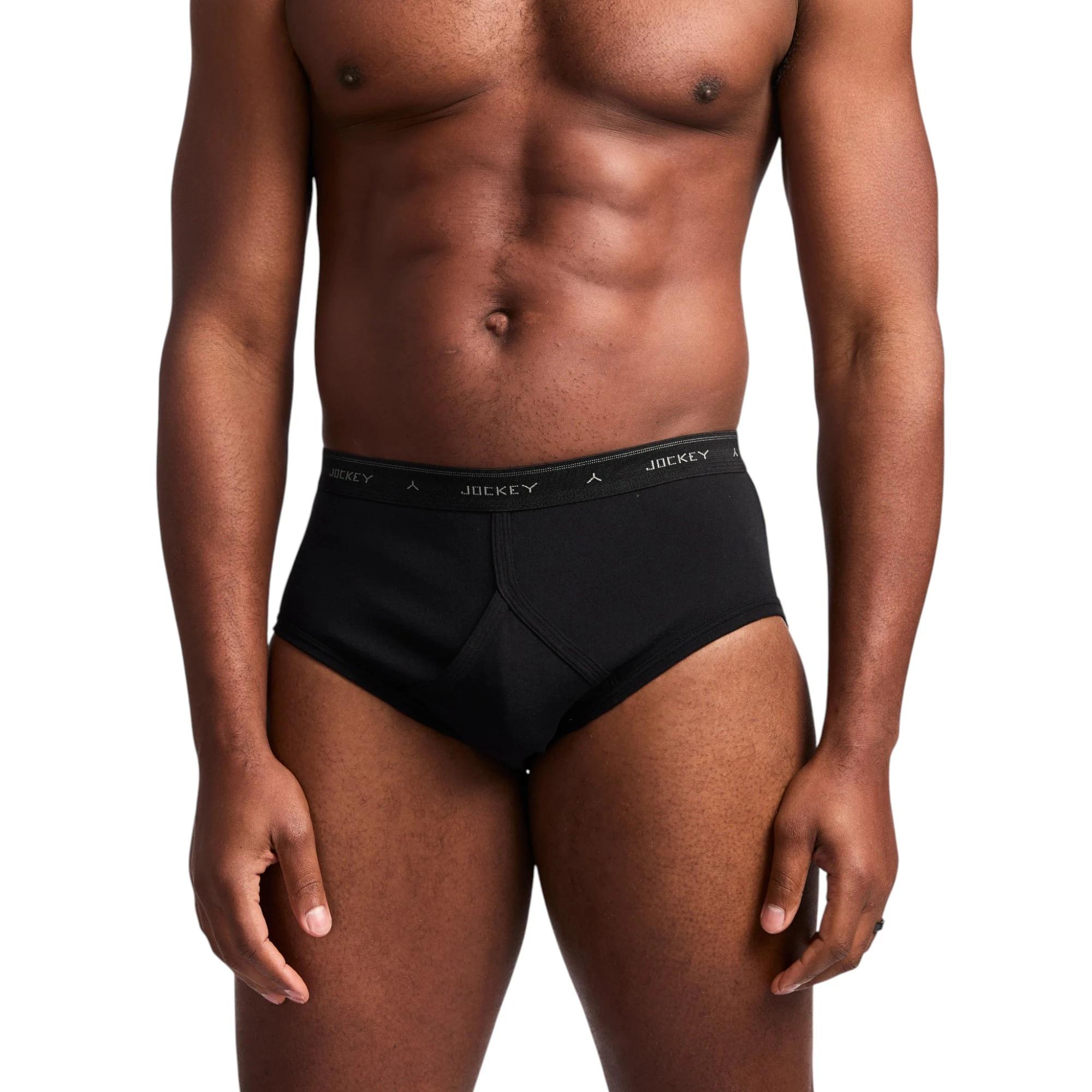 4 Jockey 2 Pack x Mens Hipster Y-Front Brief Underwear BLACK, 4 of 4