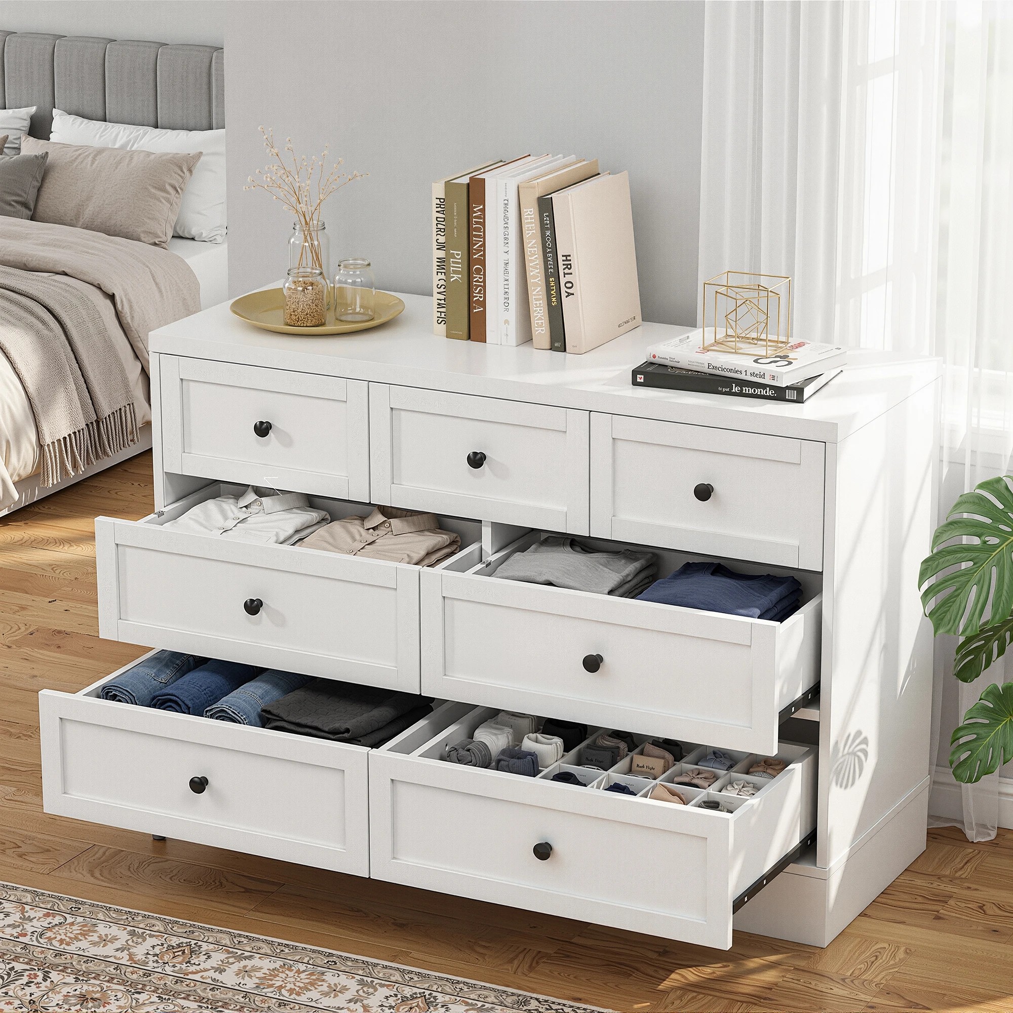 5 Artiss 7 Chest of Drawers Dresser Table - White, 5 of 9