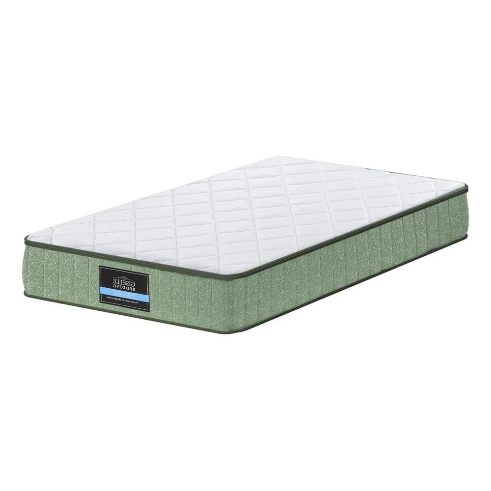 1 Giselle 25cm Memory Foam Mattress Dual Layer Zipper Cover Cool Charcoal Foam Mattresses - King Single Bed - Green, 1 of 10