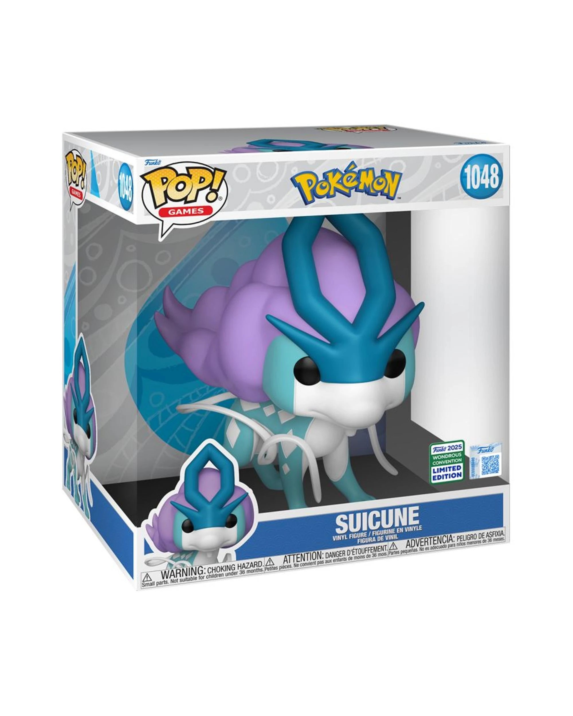 3 Pokemon Suicune 2025 Wondrous Convention Exclusive 10 inch Funko POP! Vinyl, 3 of 3