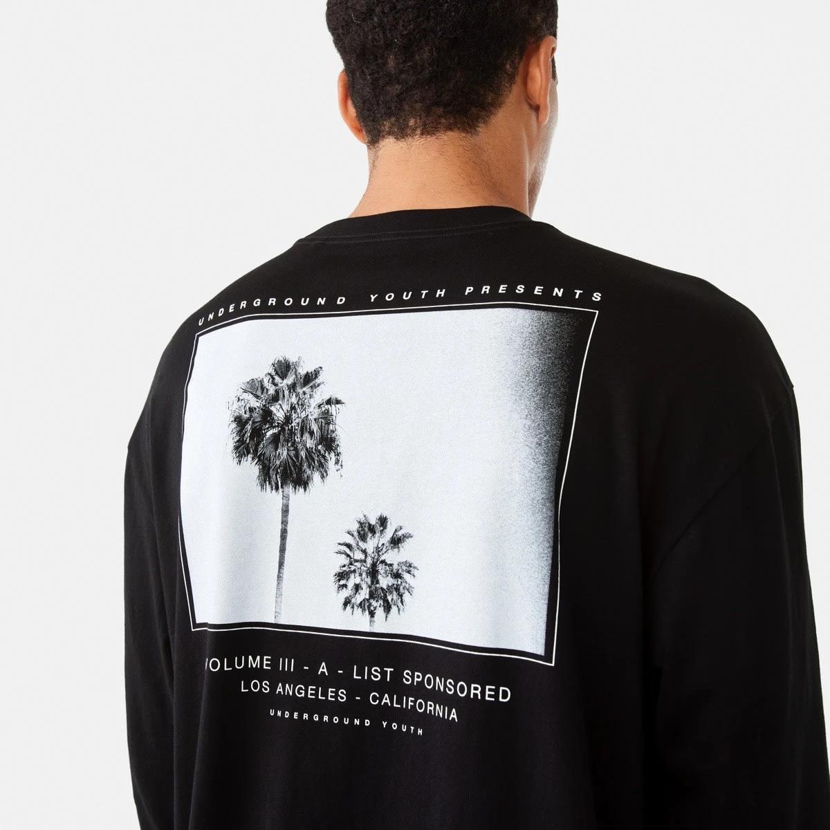 7 Long Sleeve Oversized Graphic T-shirt Black, 7 of 7