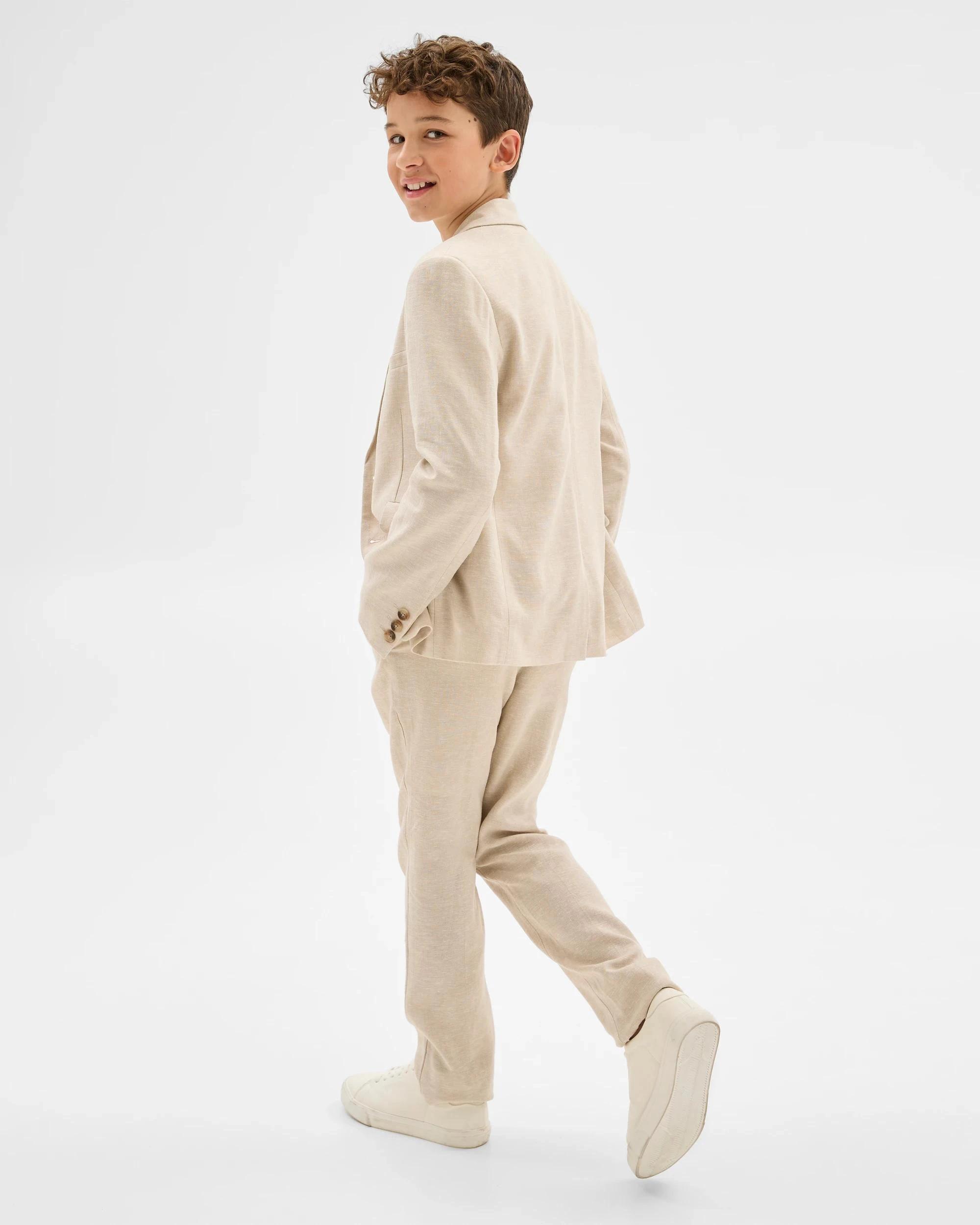 3 Target Boys Linen Blend Suiting Pant NEUTRAL, 3 of 10