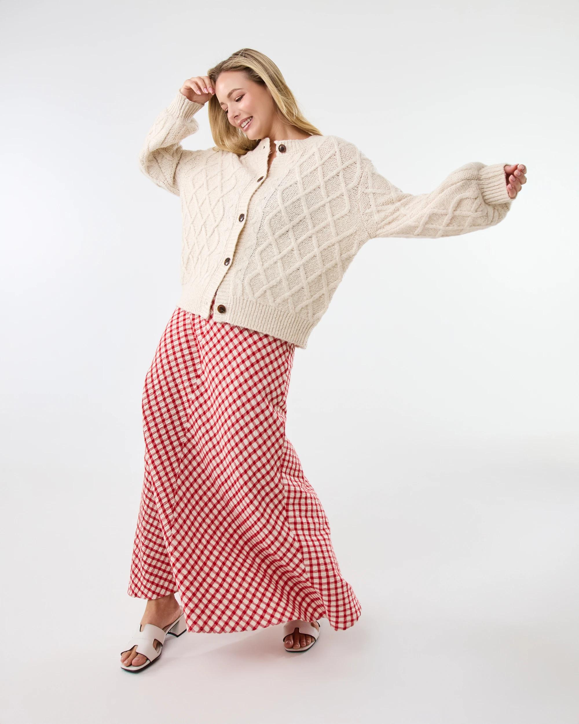 4 Cable Cardigan Bge Otml, 4 of 9