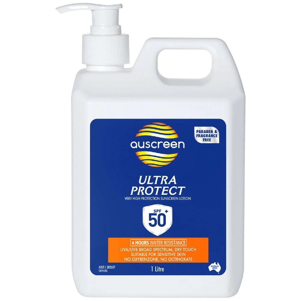 1 Auscreen Ultra Protect SPF50+ Sunscreen 1L, 1 of 2