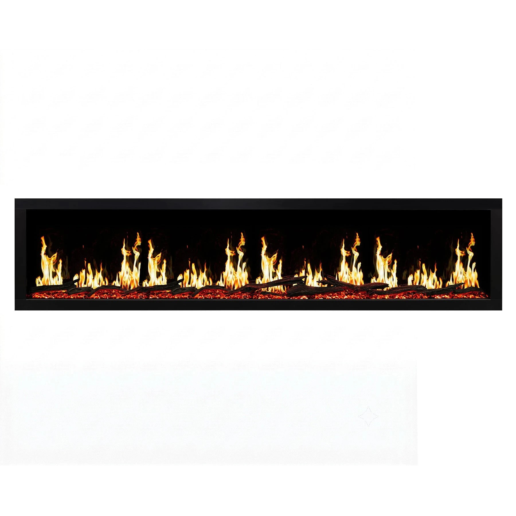 3 Moda Living Imperial 88 Inch LCD Electric Fireplace - Black, 3 of 10