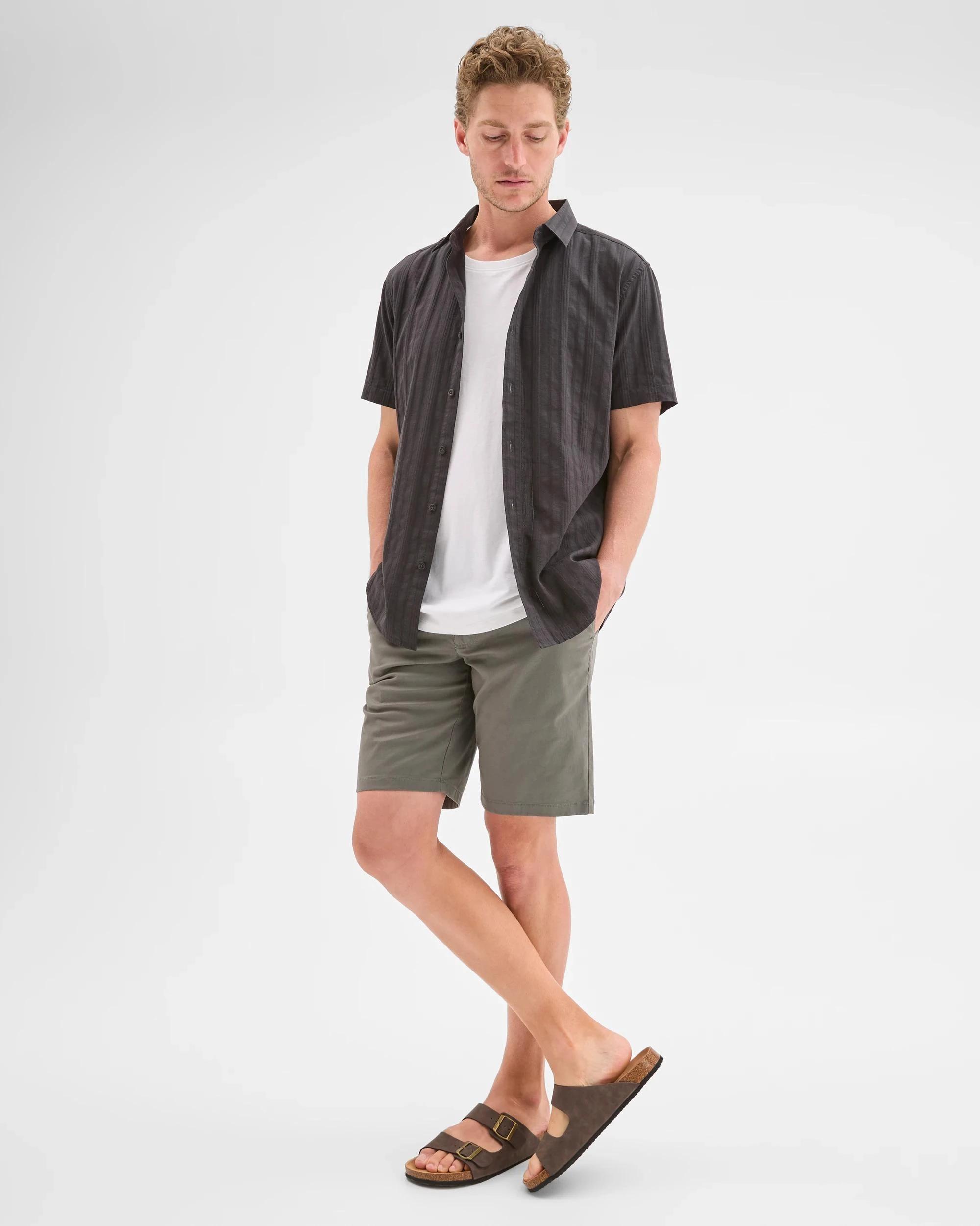 4 Target Australian Cotton Regular Stretch Chino Shorts DARK GREY, 4 of 7