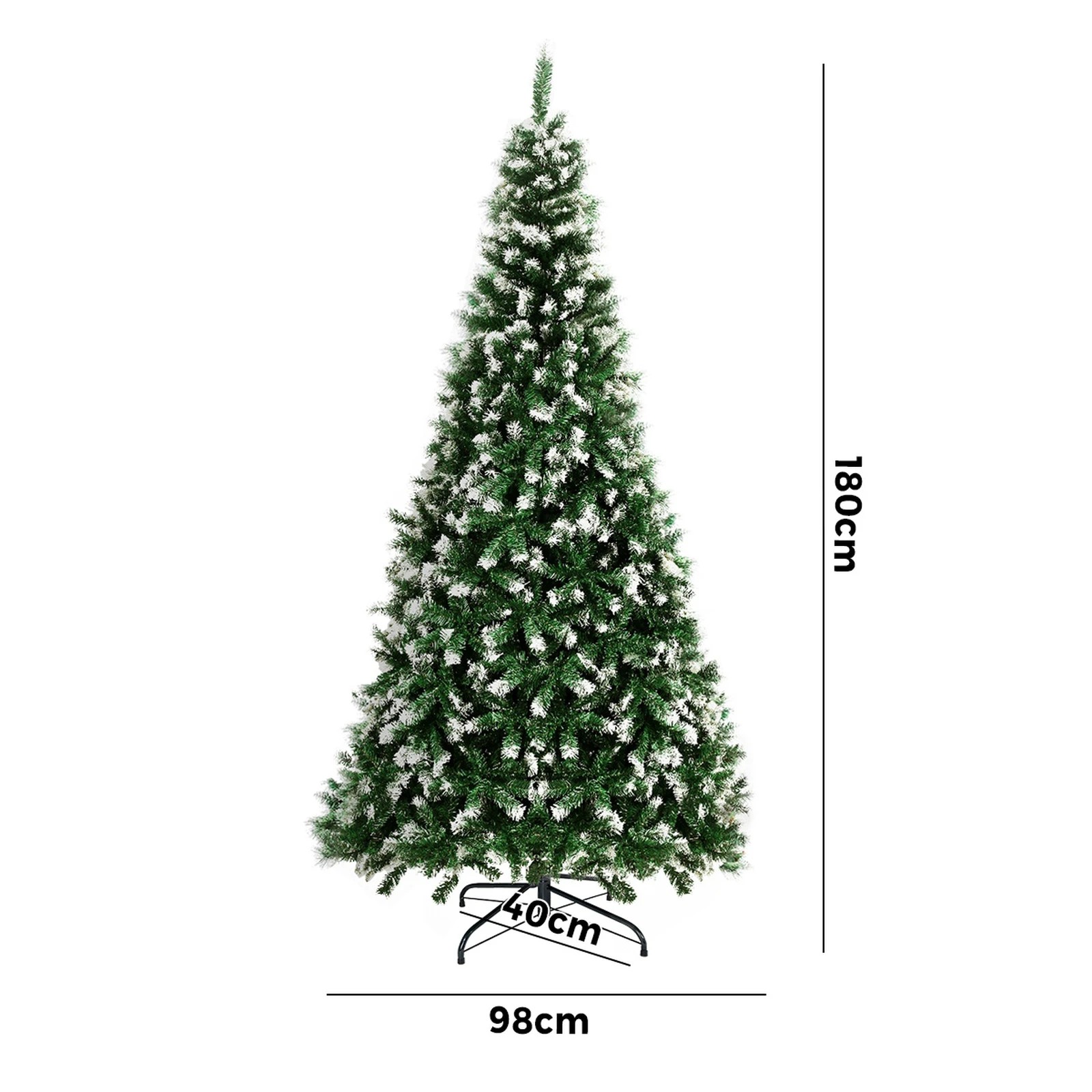 8 Tinseltown Christmas Tree 1.8M 6FT Xmas Trees Snowy Decorations 800 Tips - Green, 8 of 8