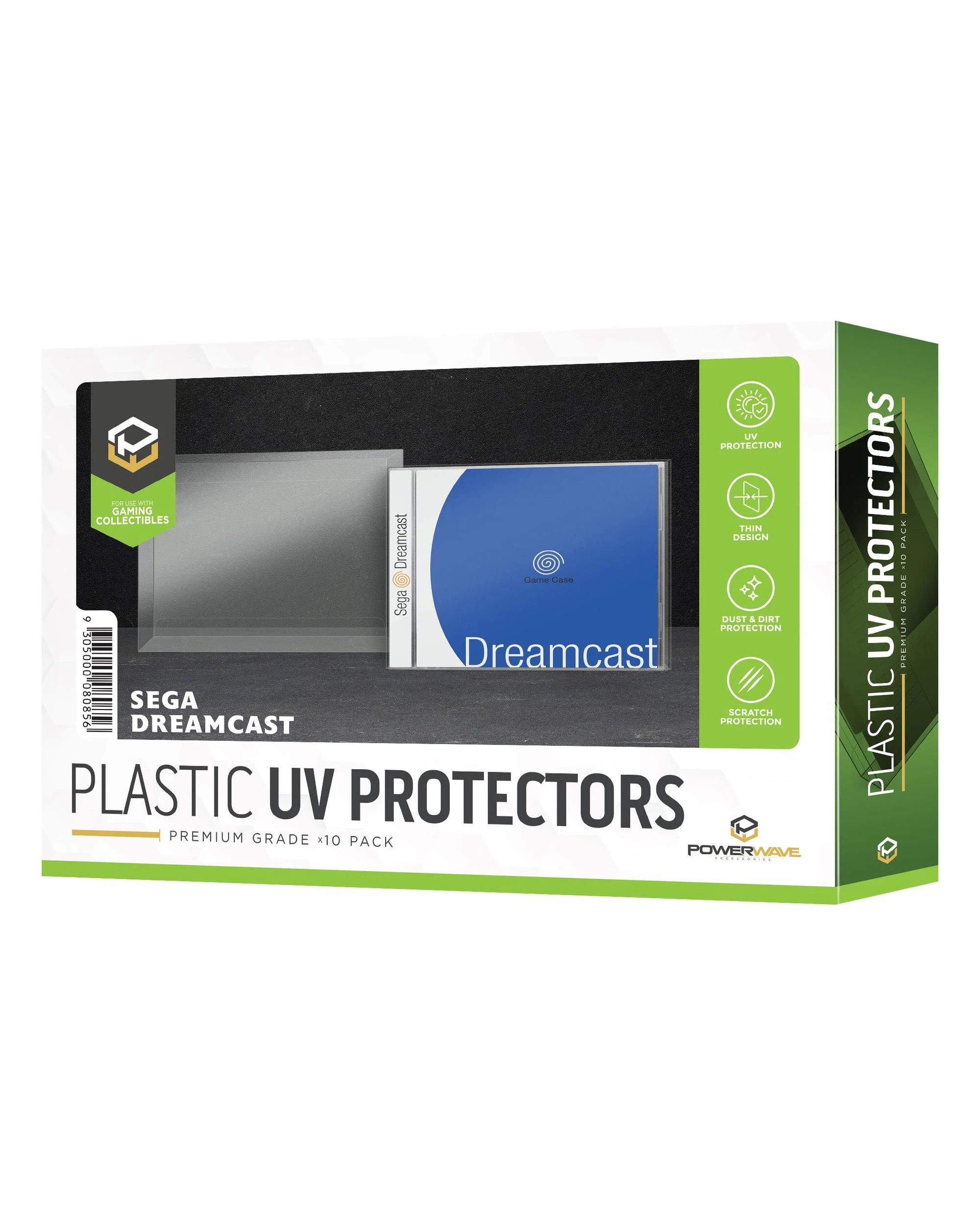 1 Powerwave Sega Dreamcast Cartridge Box 0.5mm Plastic UV Protector 10 Pack, 1 of 1