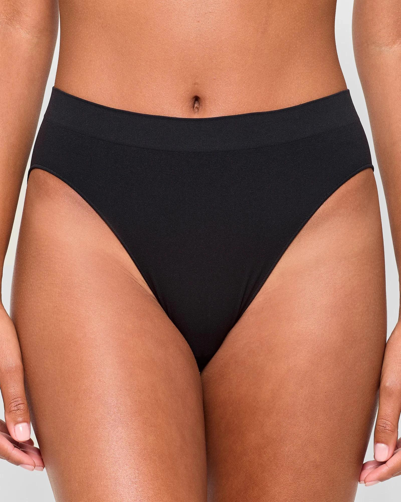 3 Target 2 Pack Smooth Seamfree High Cut Briefs BLACK, 3 of 4