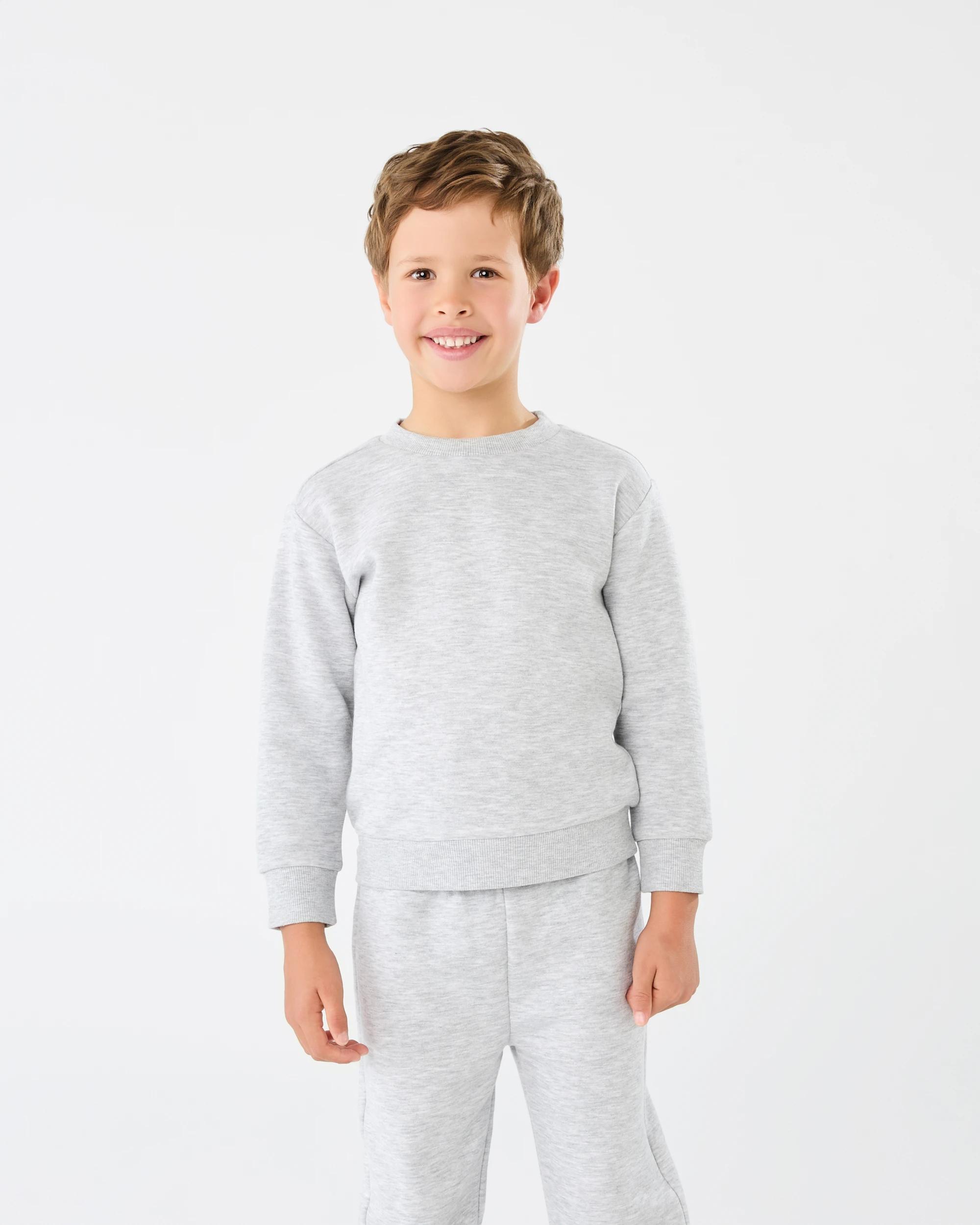 1 Basic Crew Neck Sweatshirt Slvr Marle, 1 of 5