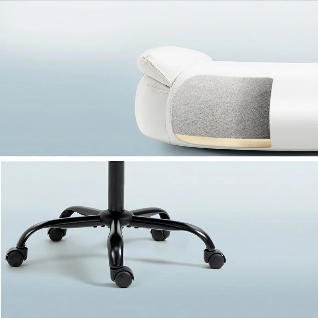 5 Artiss Computer Desk Executive Office Chairs Sets - White, 5 of 5