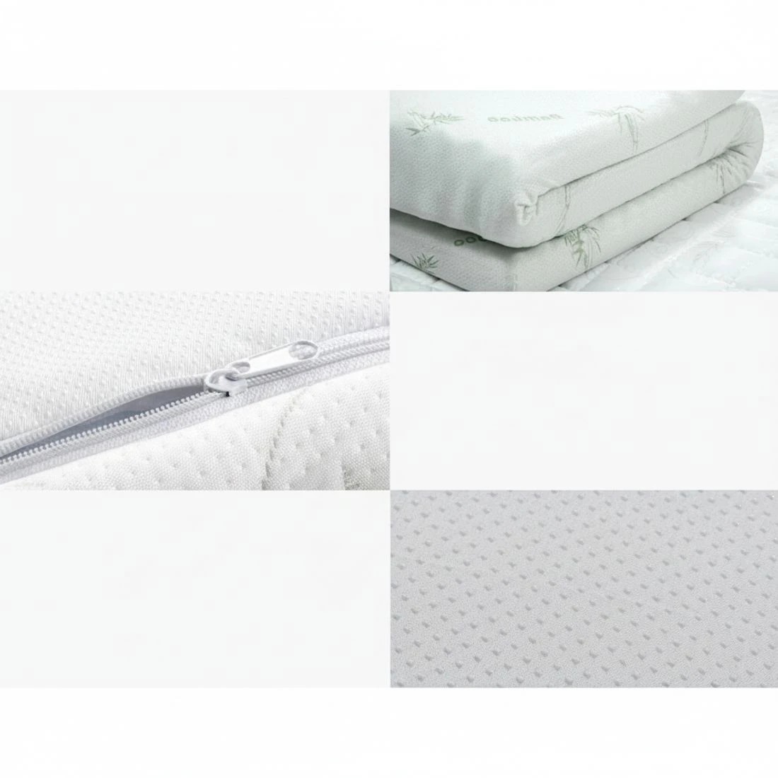 5 Giselle Bedding Memory Foam Mattress Topper Cool Gel 8cm Single - White, 5 of 5