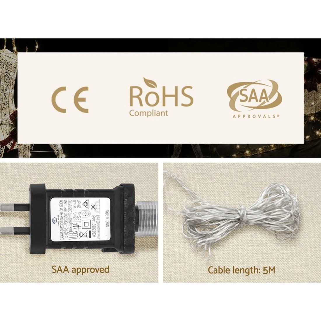6 Jingle Jollys 12M Christmas Lights Shower Light 960 LED Falling Meteor - Multi, 6 of 7