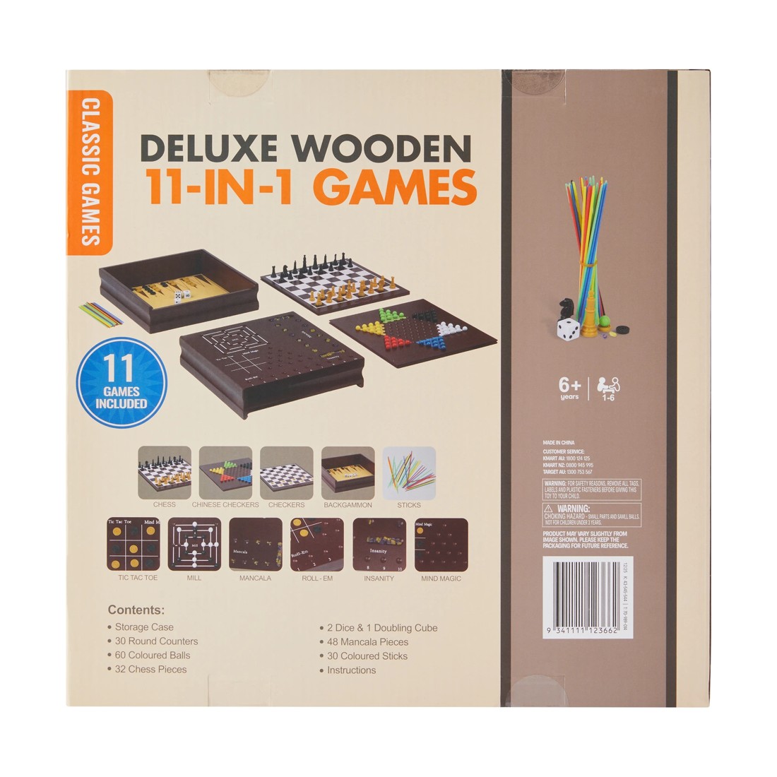 8 Deluxe Wooden 11-In-1 Classic Games, 8 of 8