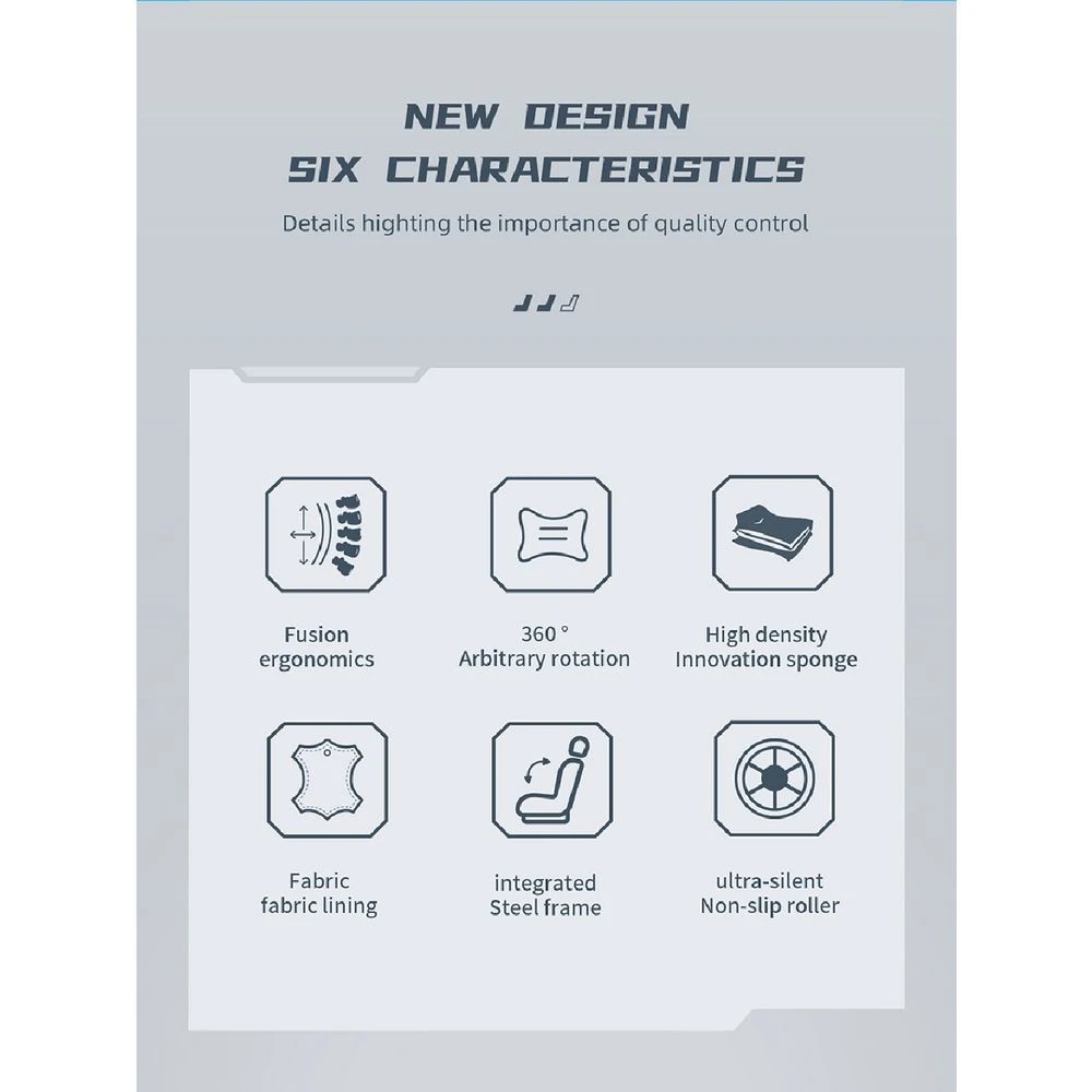 7 ONEX RTC ErgoGlide Fabric Gaming Chair Graphite Gaming Chairs, 7 of 10