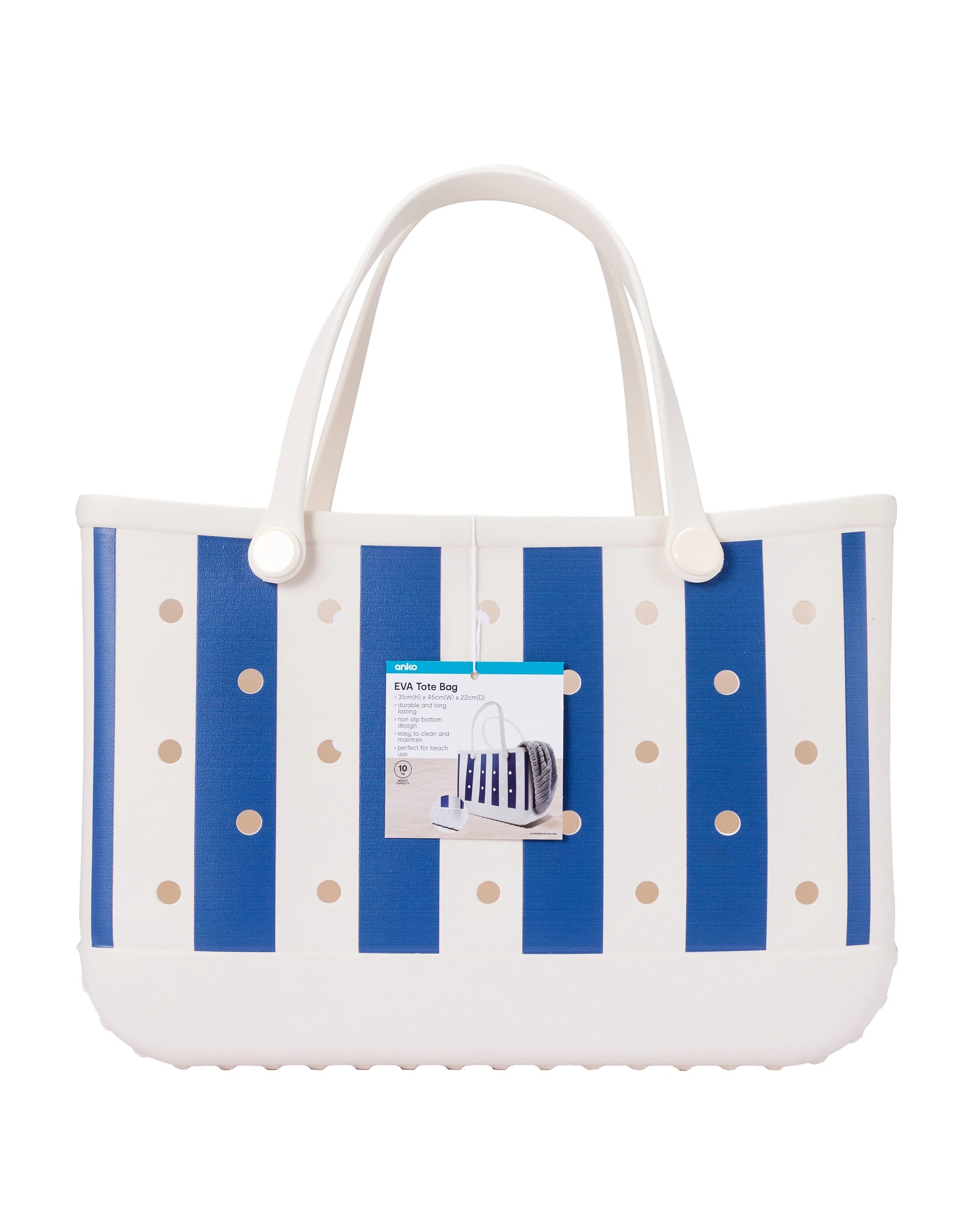5 EVA Tote Bag - Blue Stripe, 5 of 5