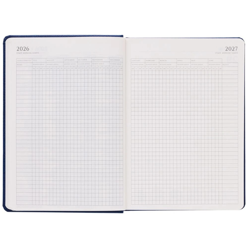 5 J.Burrows A5 Day to Page Textured FY26/27 Diary Navy, 5 of 6