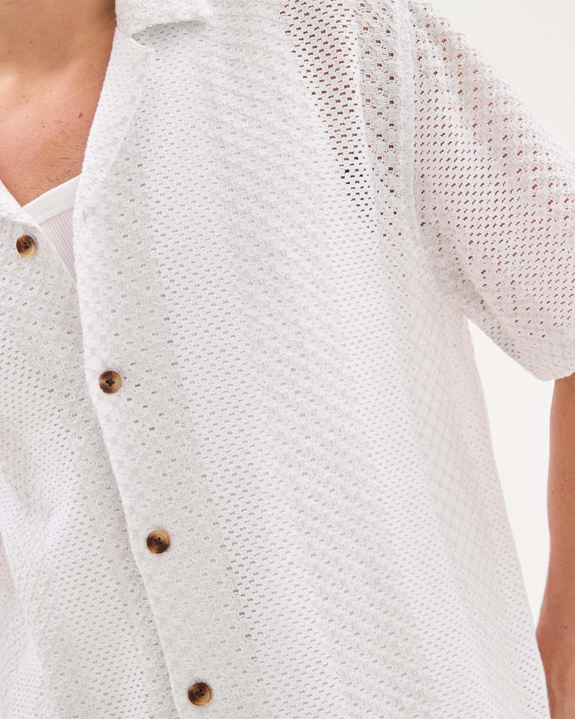 5 Australian Cotton Blend Woven Shirt - Commons WHITE, 5 of 7