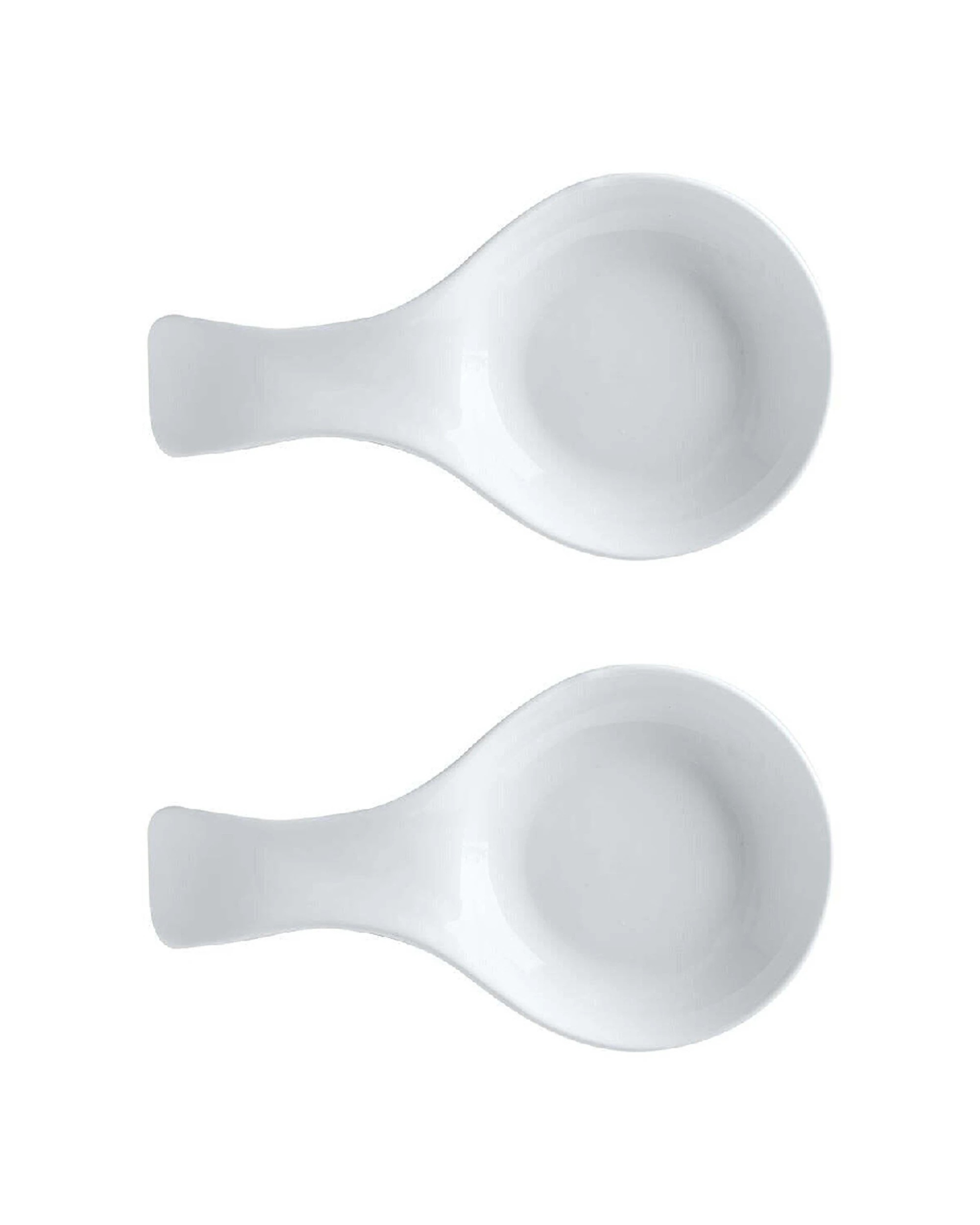1 Maxwell & Williams 2PK White Basics 23cm Porcelain Round Spoon Rest Durable - White, 1 of 2