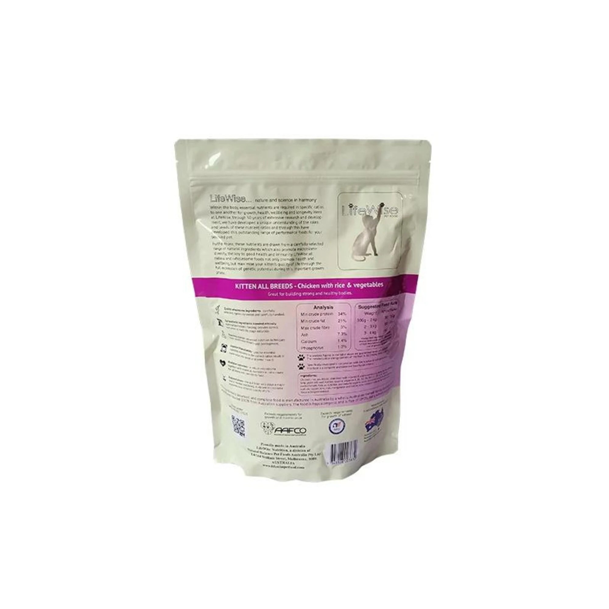2 Lifewise Kitten Holistic Ultra Premium Dry Cat Food Chicken & Rice 1kg, 2 of 2