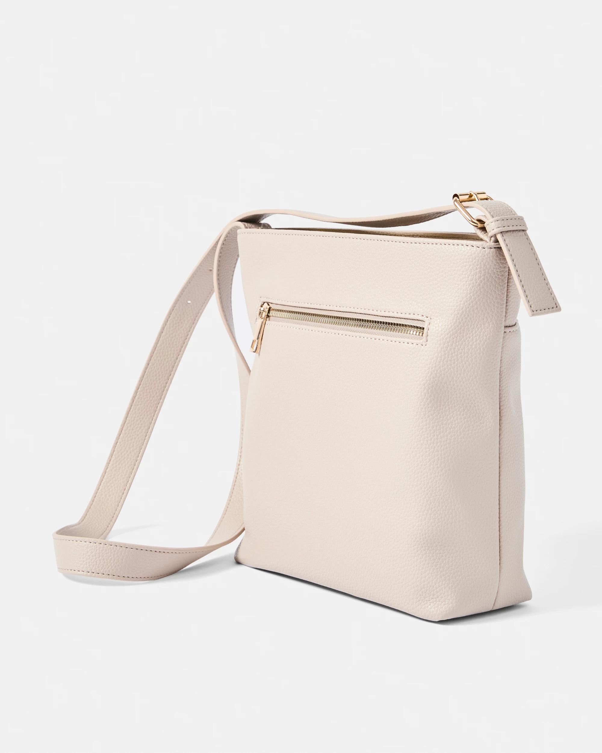 3 Messenger Crossbody Bag Ash Taupe, 3 of 5