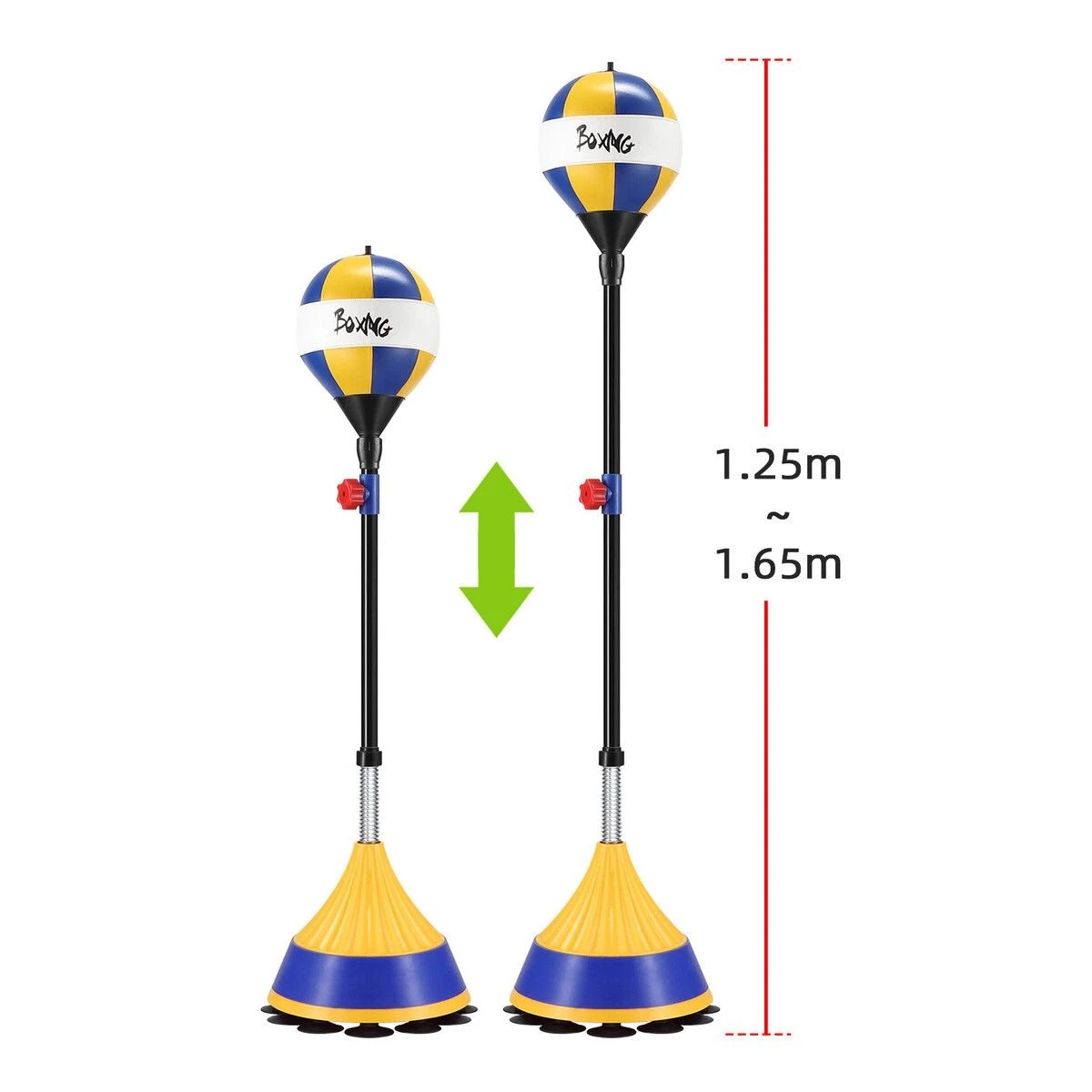 3 AUSWAY Punching Bag Reflex Speed Ball Height Adjustable Stand Boxing Gloves, 3 of 4