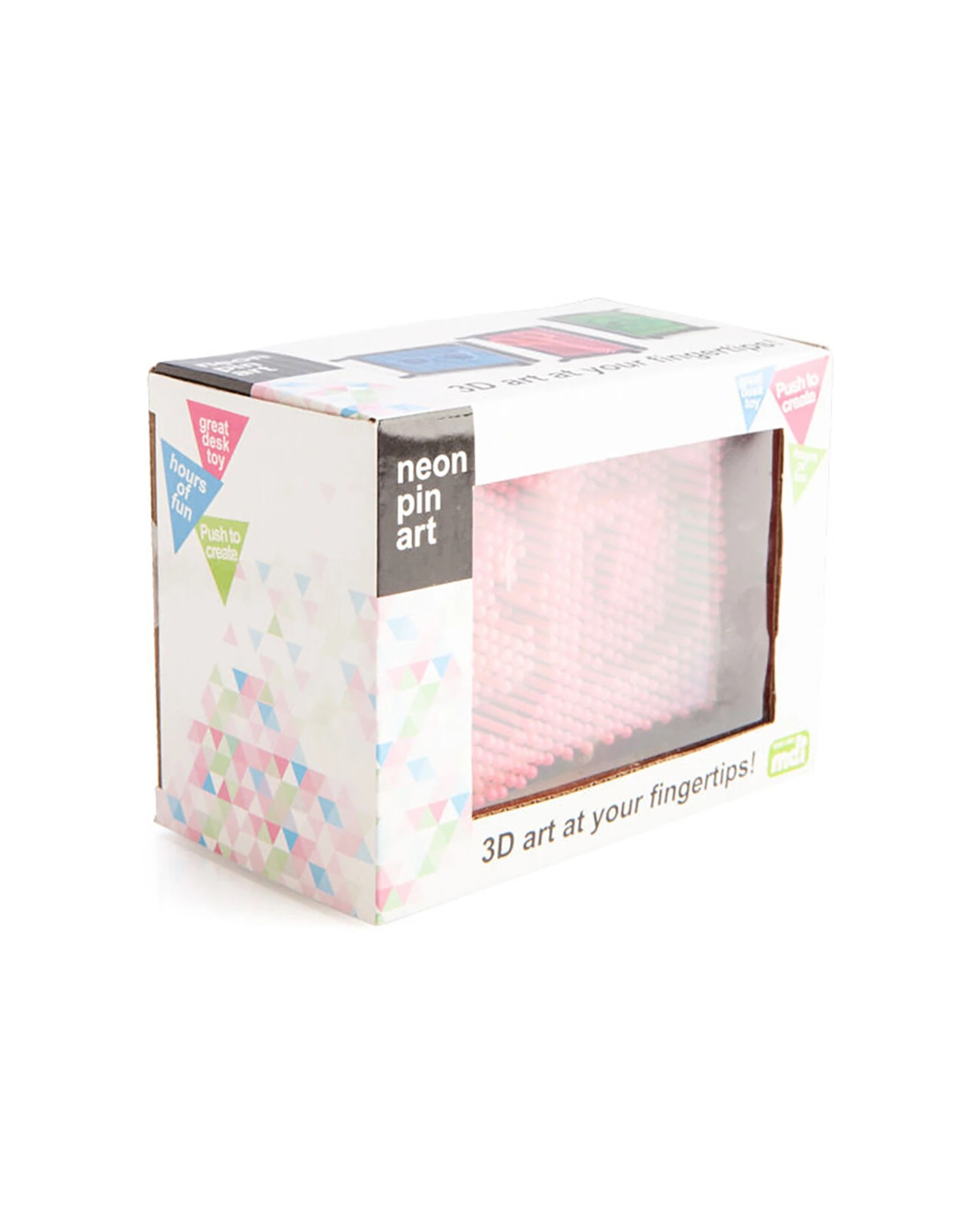 5 MDI Neon Push Pin Art Square Desk Decor 13x10cm - Pink, 5 of 5