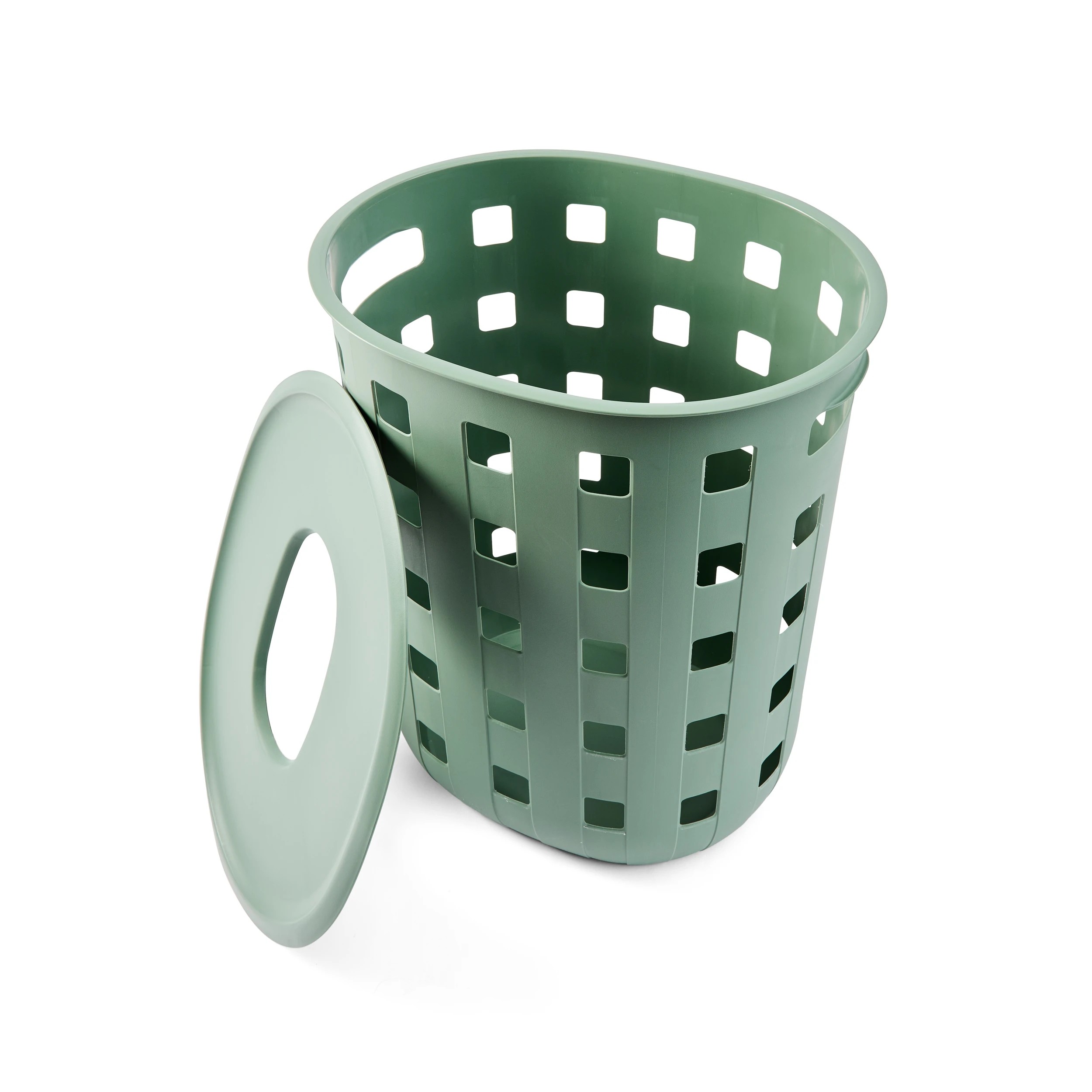 4 80L Trellis Laundry Hamper - Green, 4 of 7