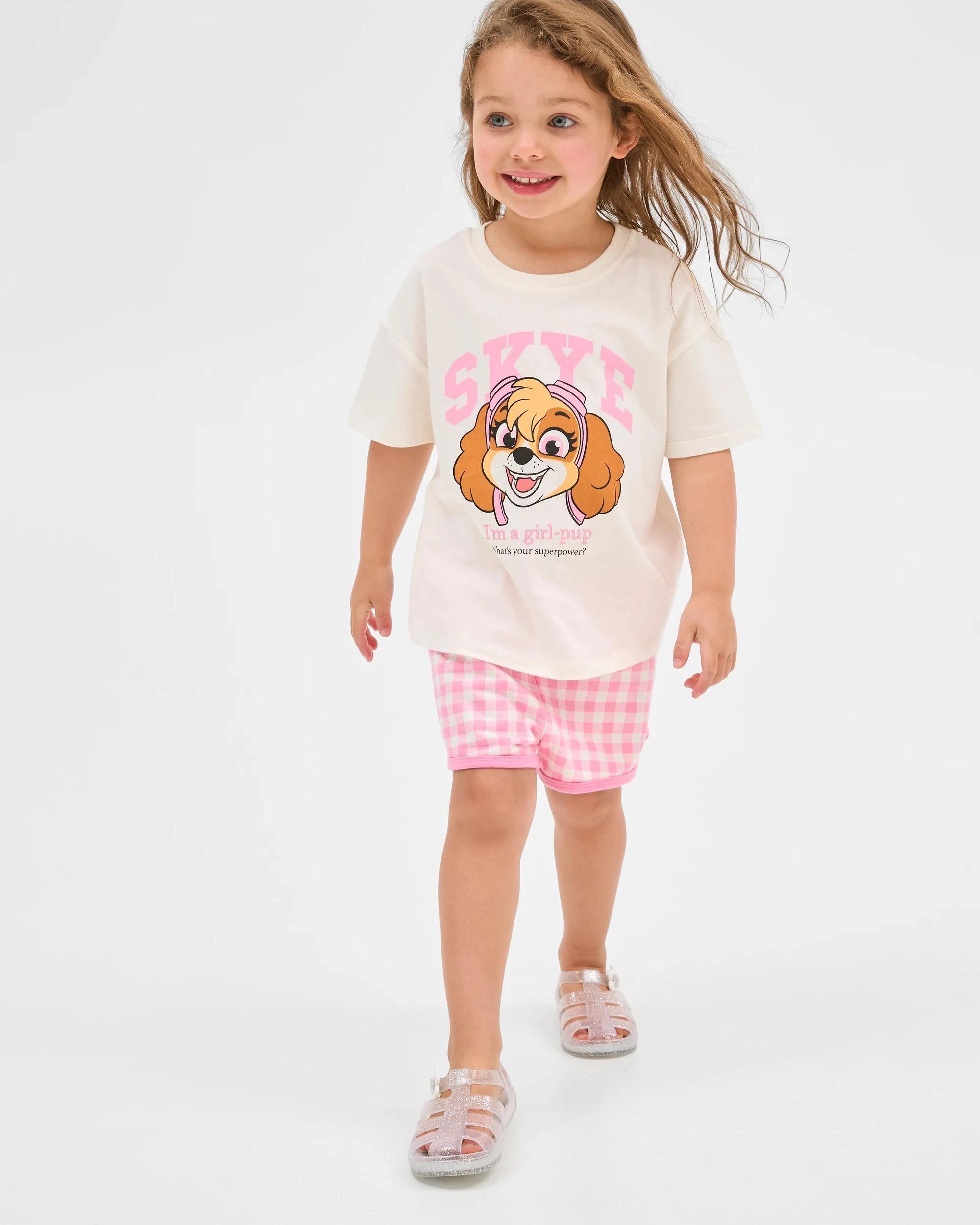 1 Paw Patrol PAW Patrol Australian Cotton T-Shirt and Short 2 Piece Set PINK, 1 of 8
