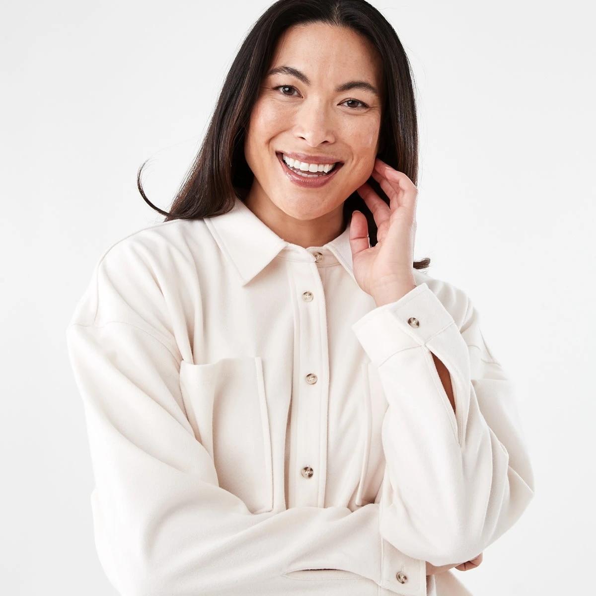 5 Long Sleeve Soft Touch Shirt Ecru, 5 of 8