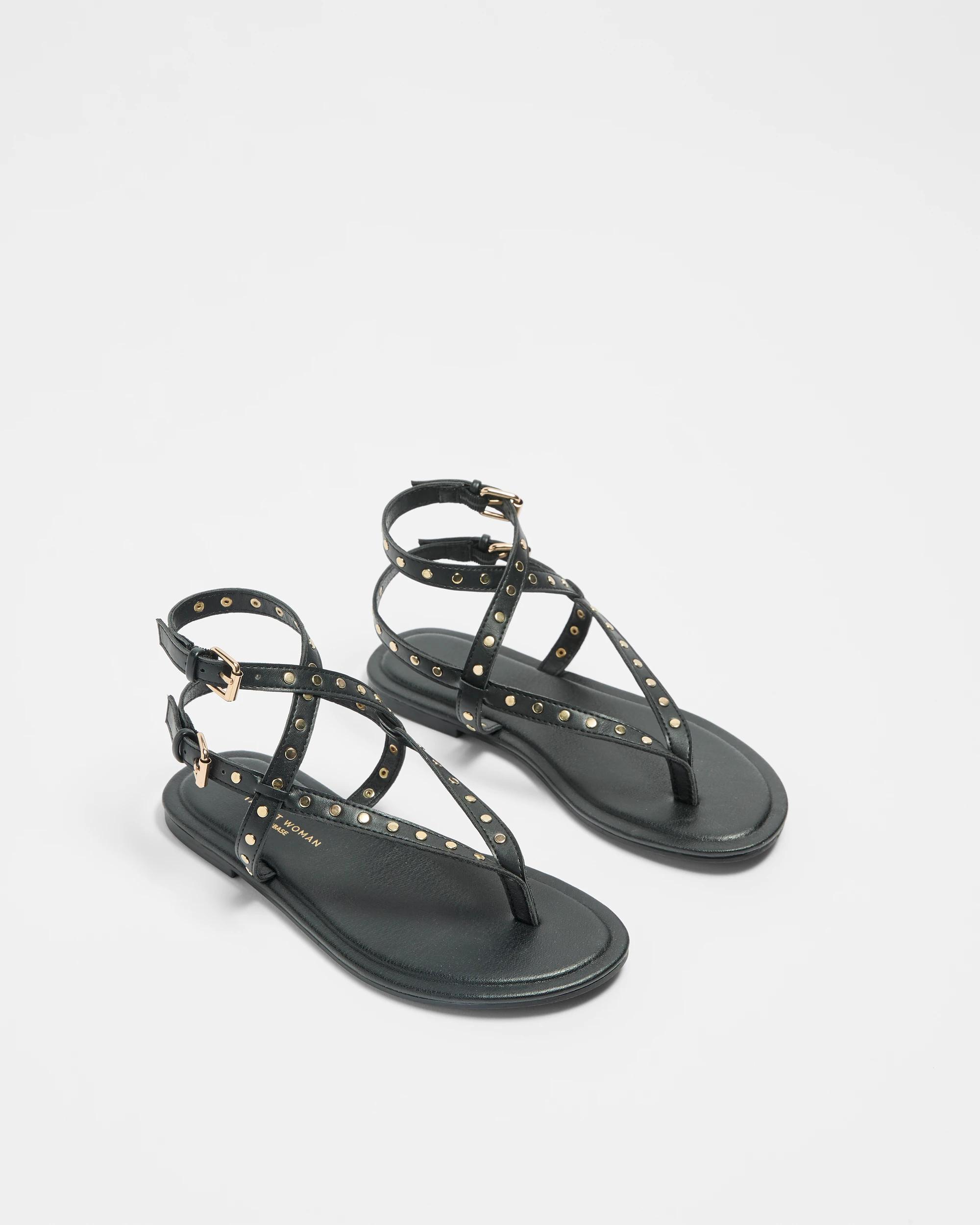 3 Target Womens Gladiator Studded Thongs - Zena BLACK, 3 of 3