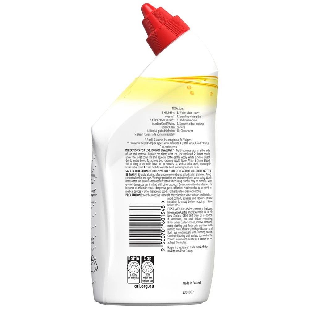 4 Harpic White and Shine Ultimate Bleach Power Citrus 450ml, 4 of 4