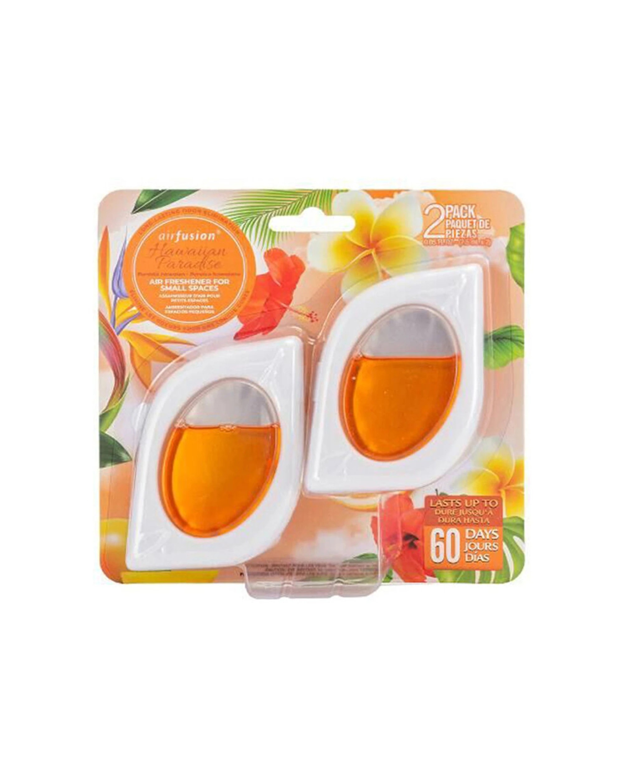 2 Air Fusion 6x 2pc Car Vent Clip Air Freshener 7.5ml Hawaiian Paradise - Green, 2 of 3