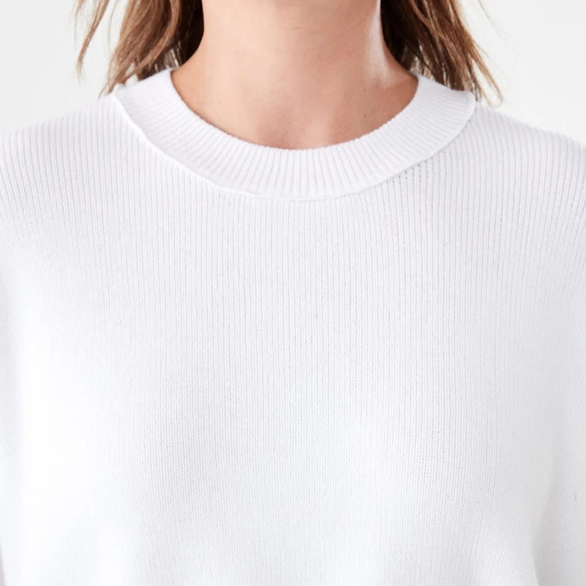 5 Oversized Crew Neck Jumper WHITE, 5 of 7