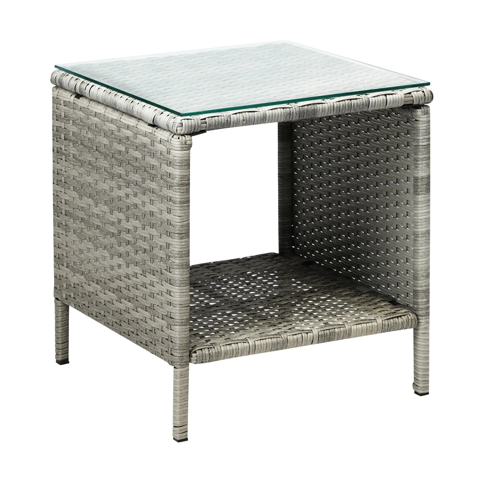 1 Livsip Rattan Side Table Outdoor Furniture Coffee Patio Desk Indoor Garden Decor
 - Grey, 1 of 9