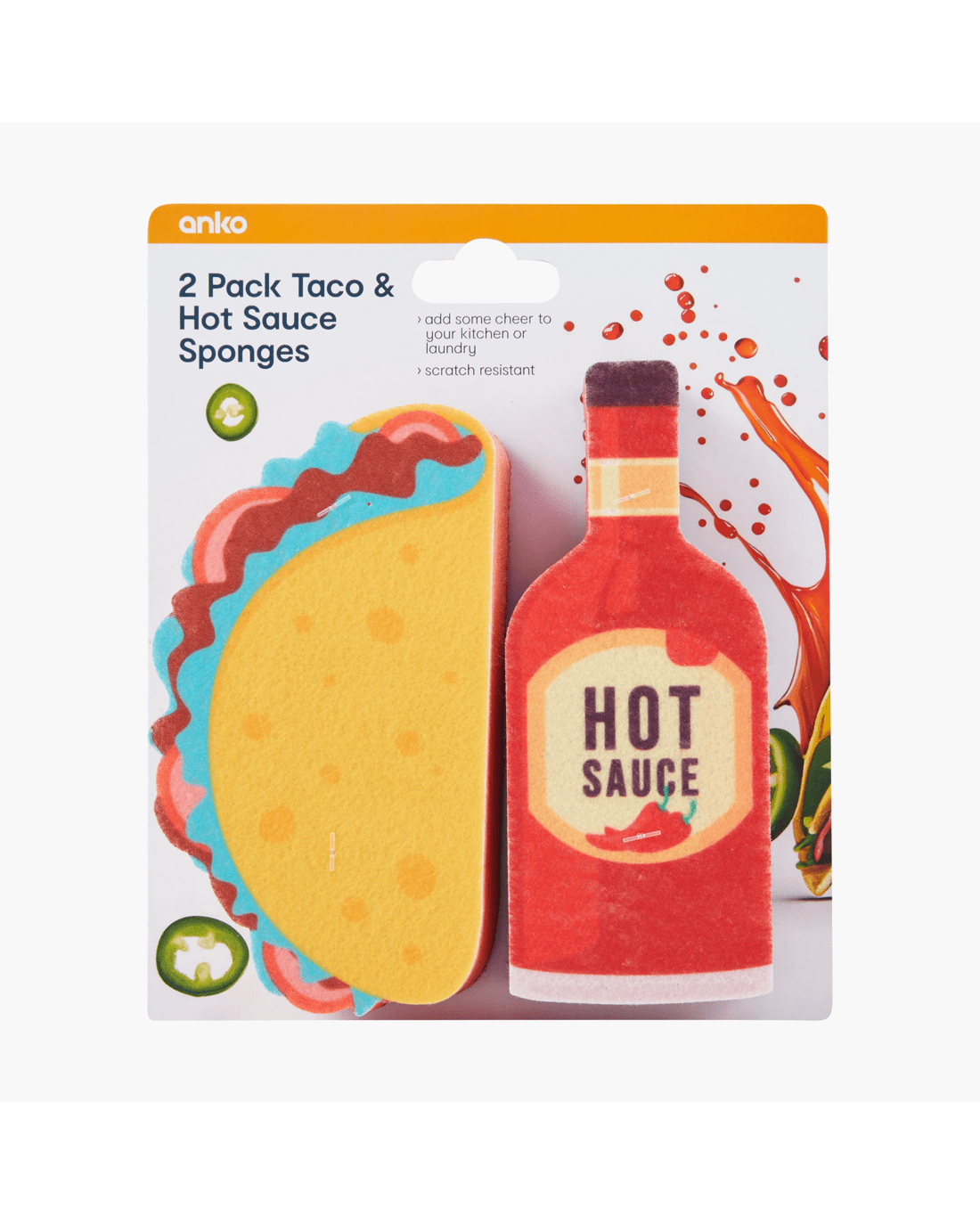 5 2 Pack Taco and Hot Sauce Sponges, 5 of 5