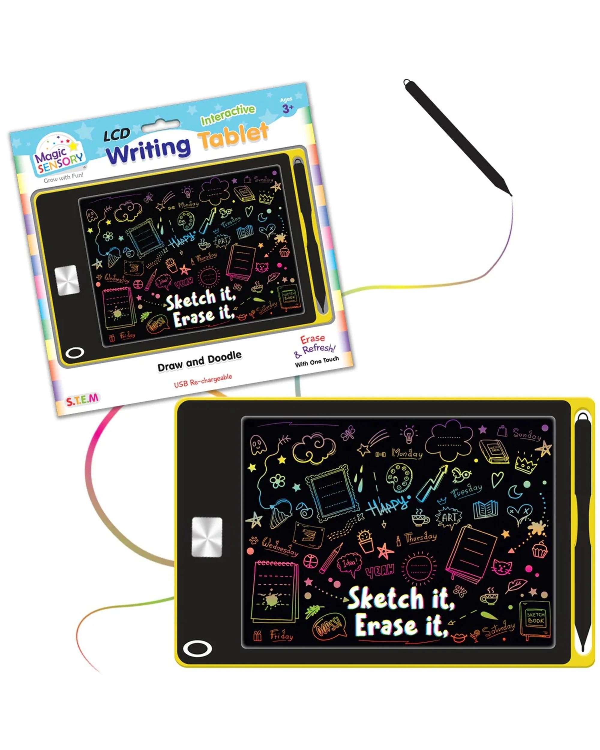 2 Magic Sensory Interactive LCD Writing Tablet - Yellow Doodle - Yellow, 2 of 2