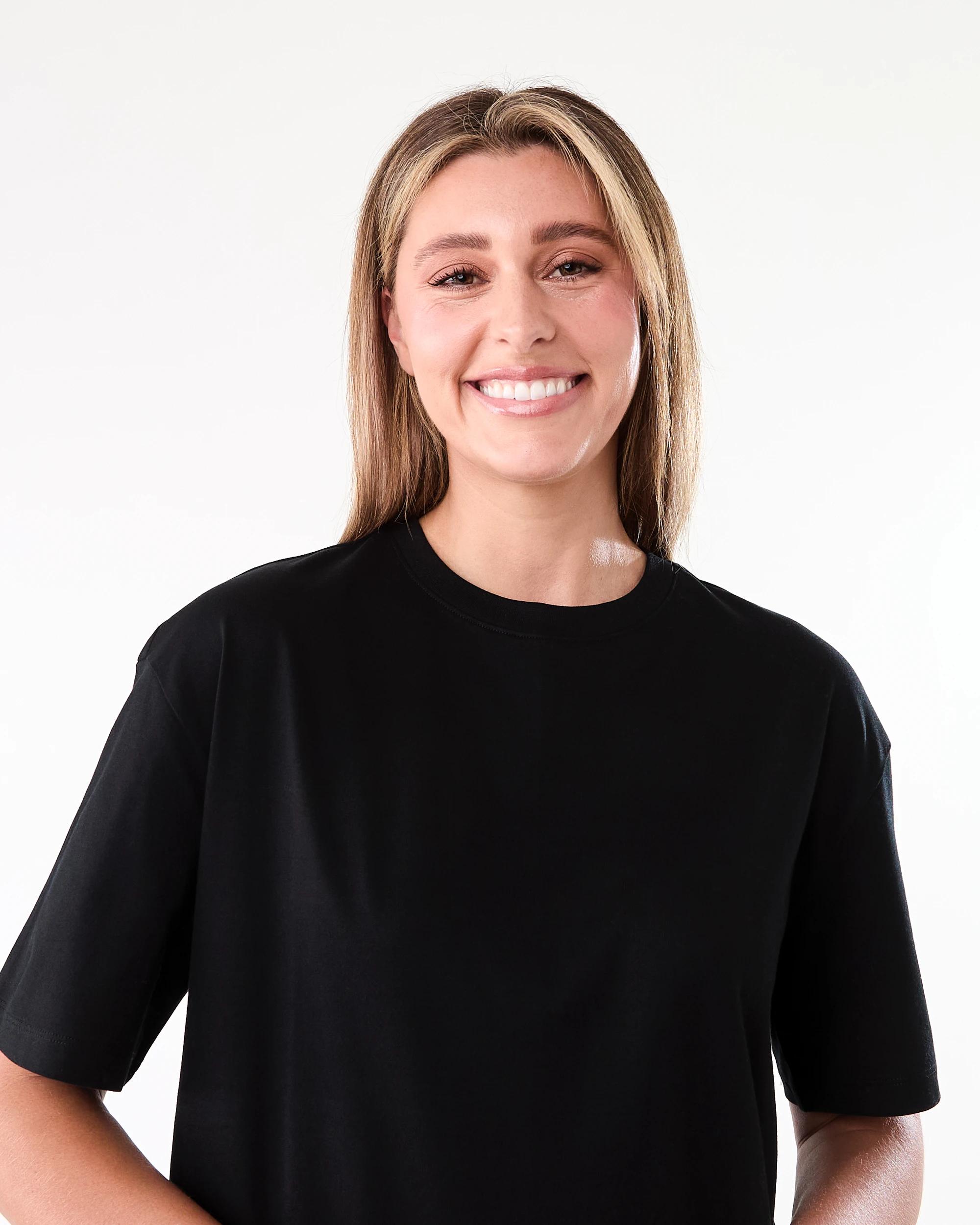 4 Short Sleeve Oversized Boyfriend T-shirt Black, 4 of 6